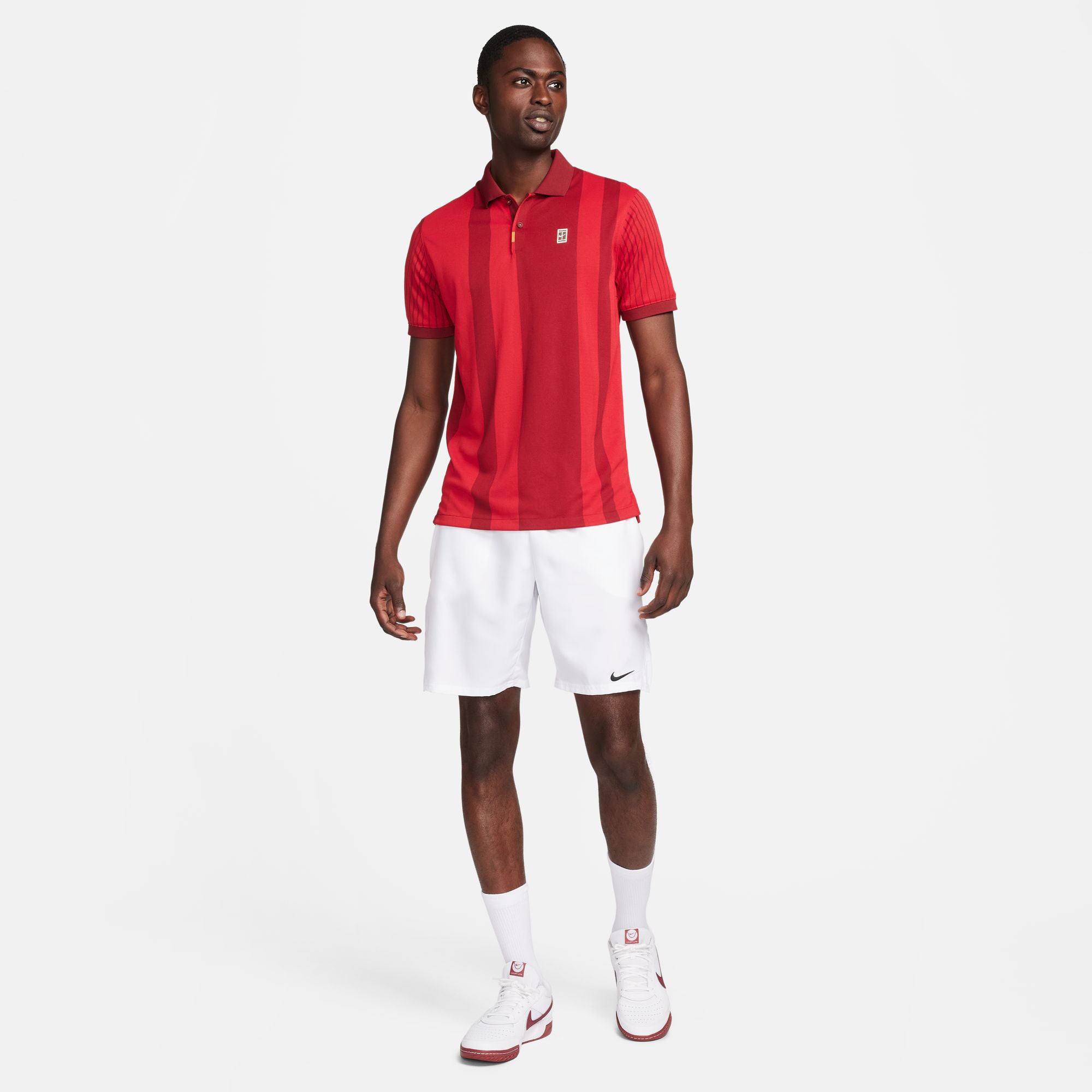 NikeCourt Heritage Men's Dri-FIT Printed Tennis Polo - Red (7)