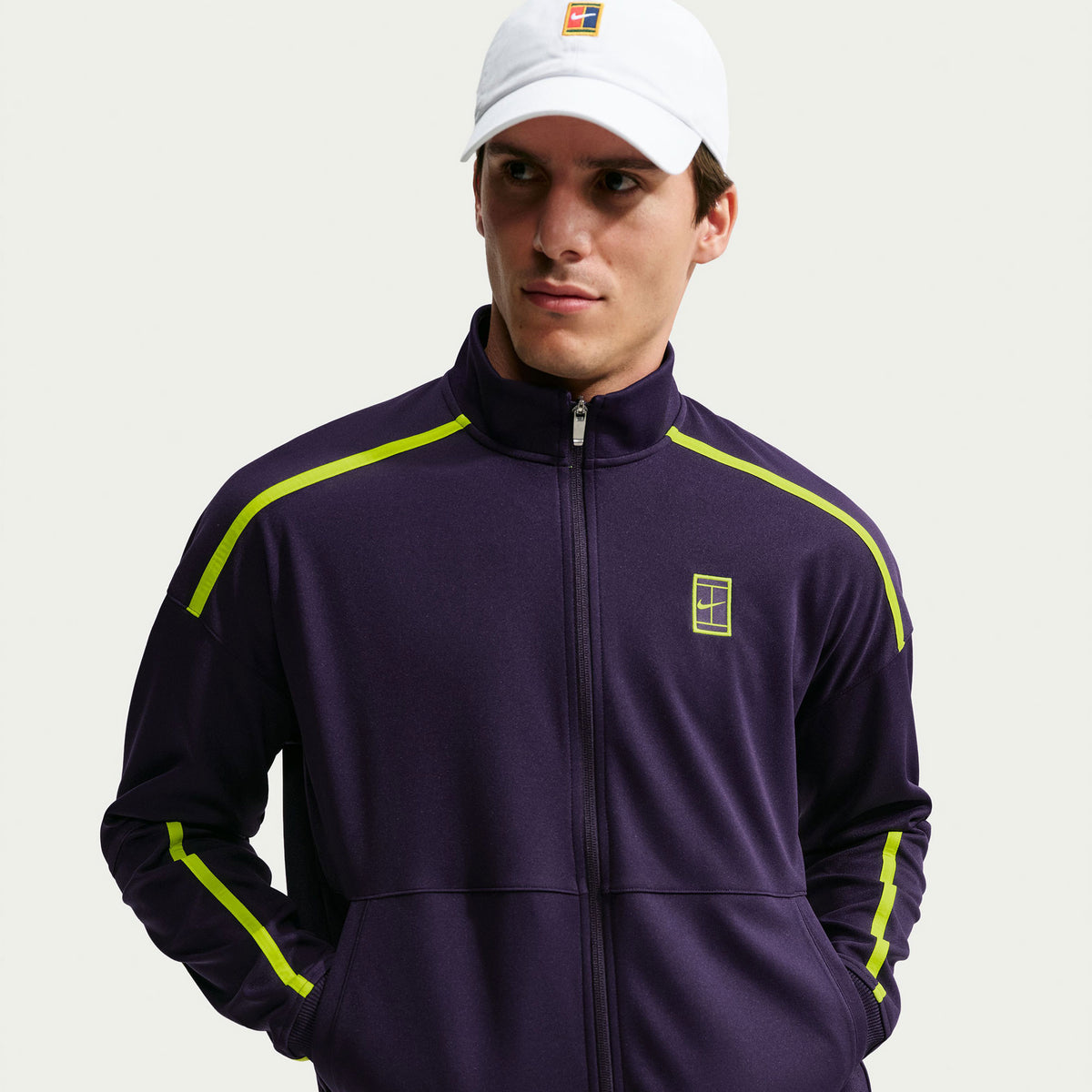NikeCourt Heritage Men's Dri-FIT Tennis Jacket - Purple (1)