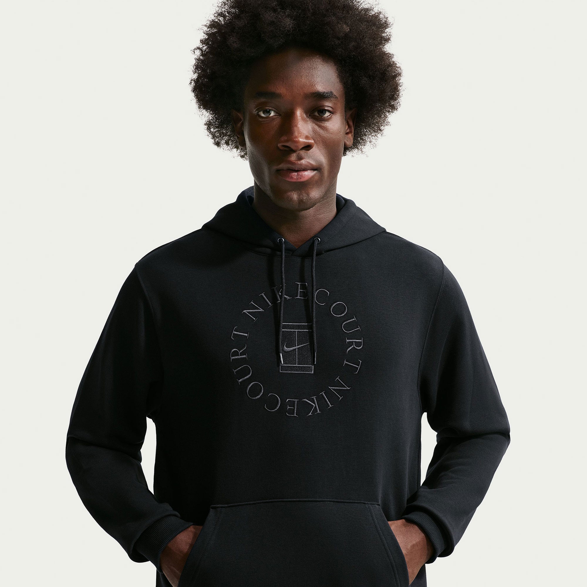 NikeCourt Heritage Men's Fleece Tennis Hoodie - Black (1)
