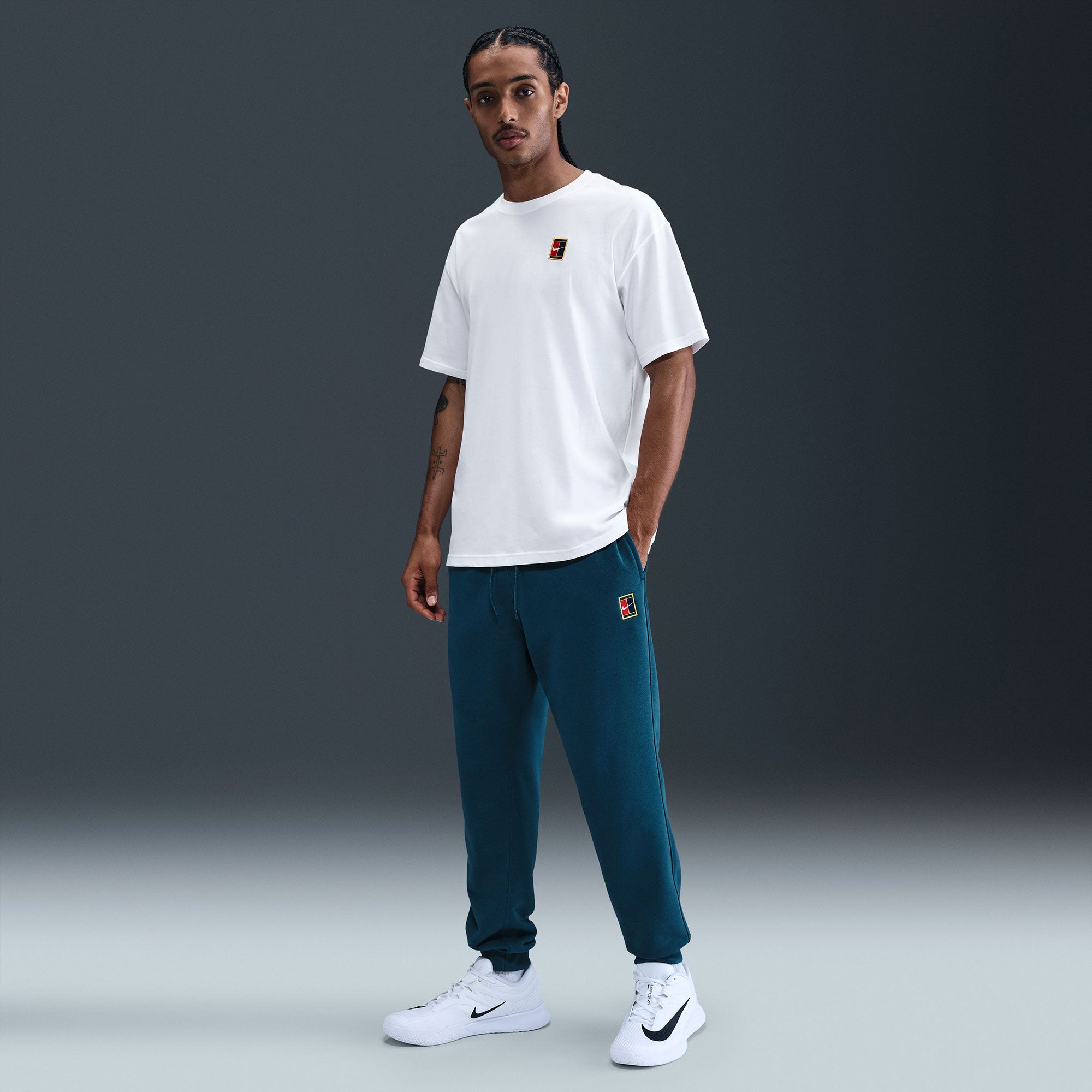 NikeCourt Heritage Men's Fleece Tennis Pants - Blue (1)