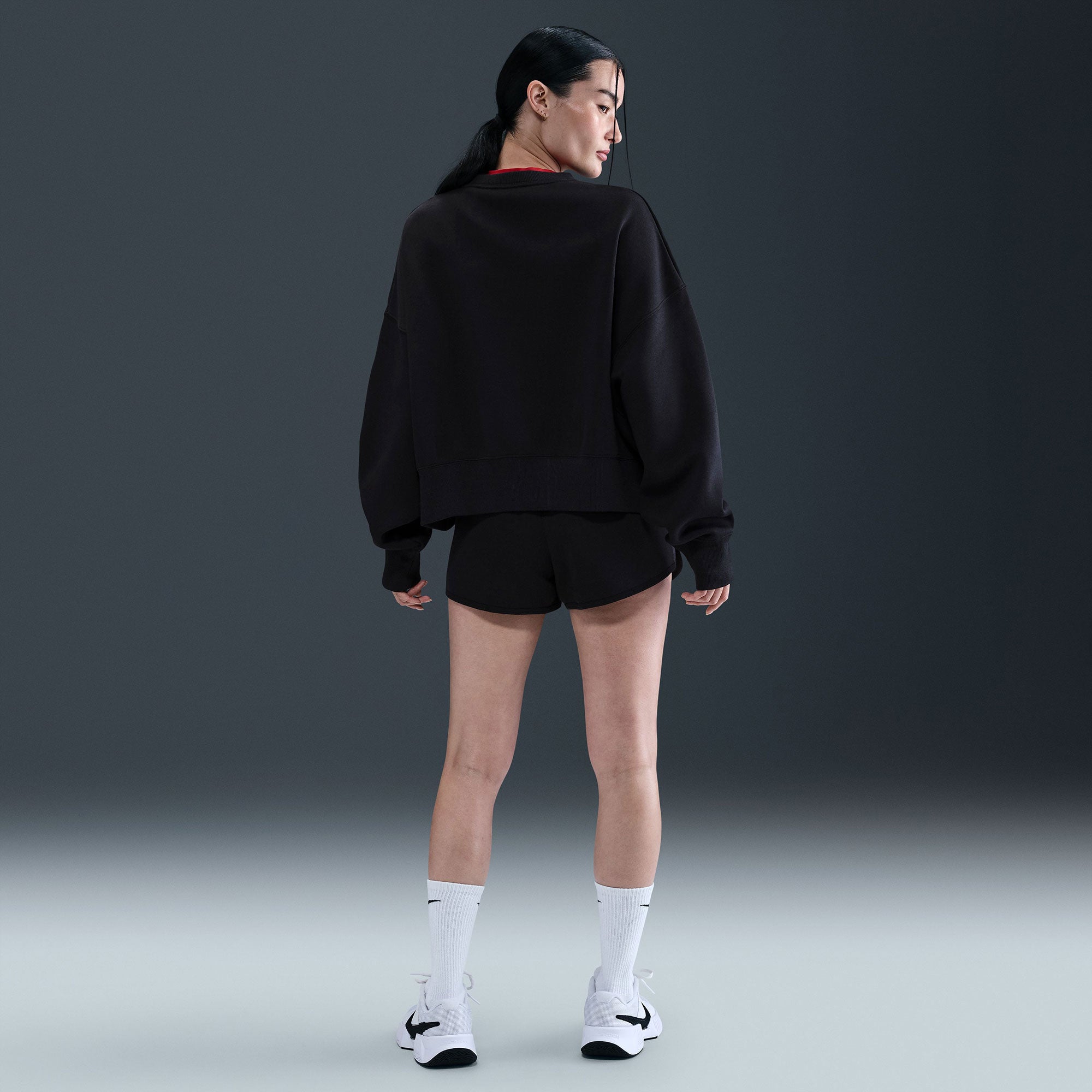 NikeCourt Heritage Women's Fleece Oversized Tennis Sweater - Black (5)