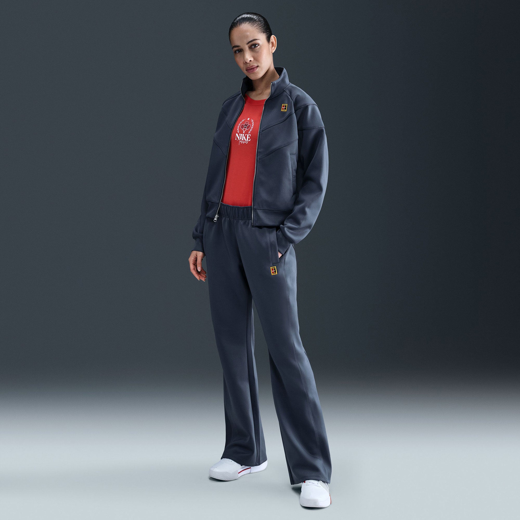 NikeCourt Heritage Women's Poly Knit Tennis Pants - Blue (1)