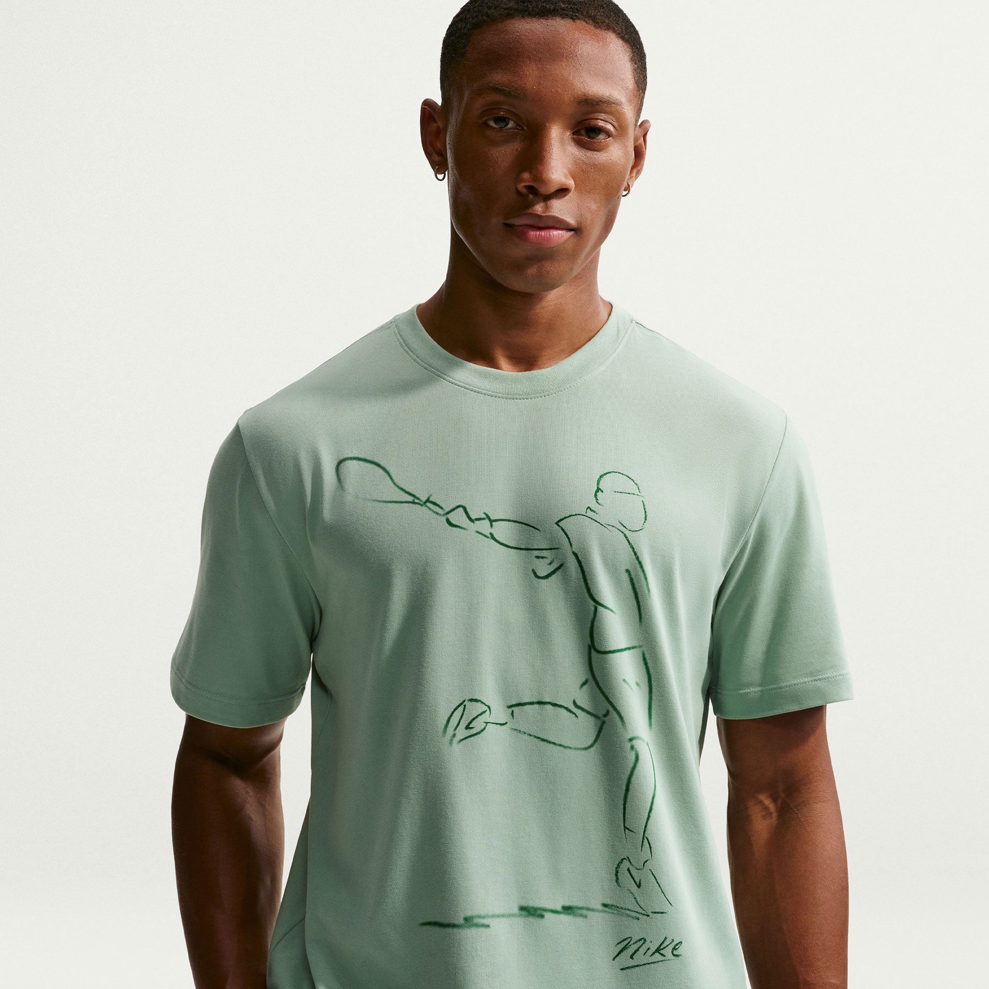 NikeCourt Men's Dri-FT Tennis T-Shirt - Green (1)