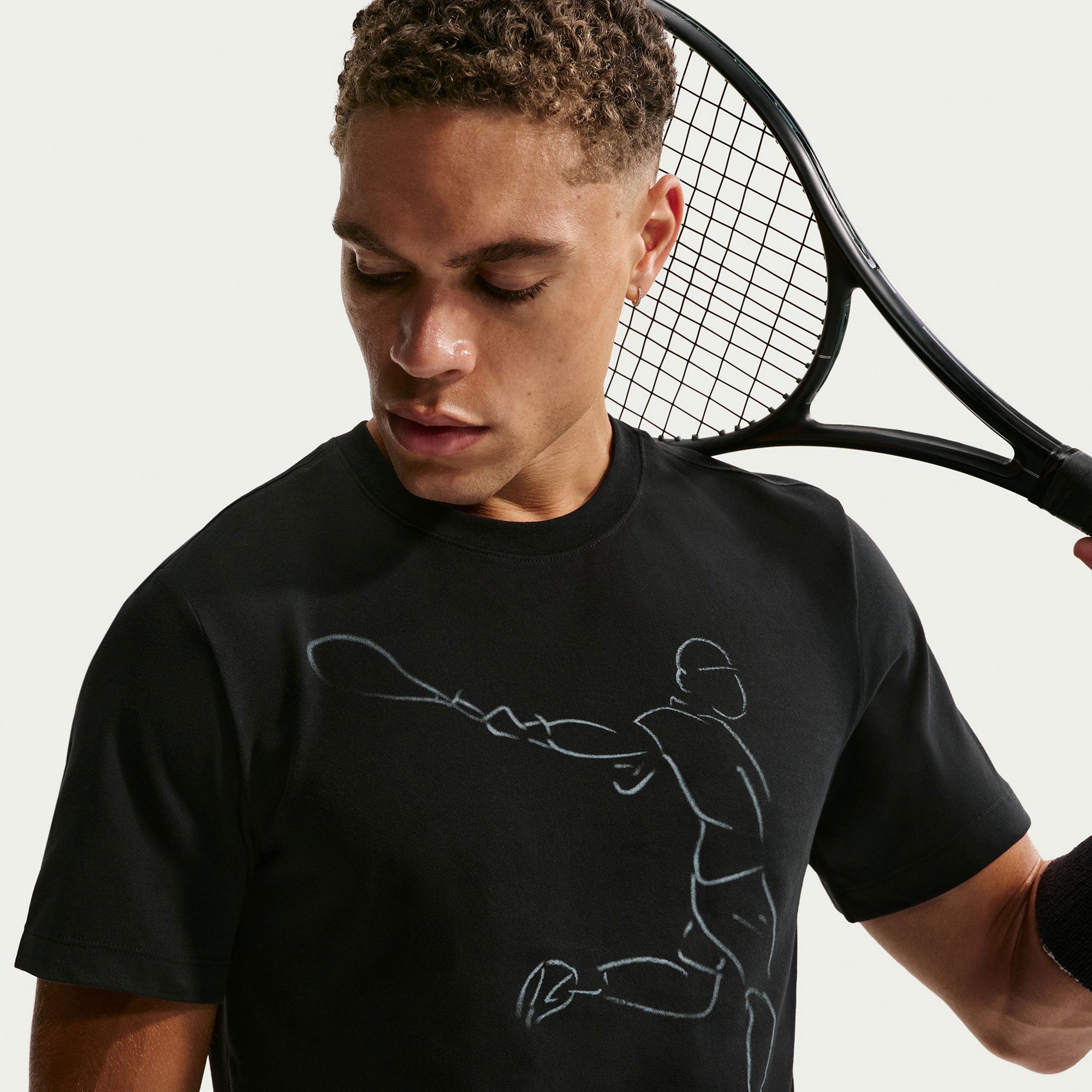 NikeCourt Men's Dri-FT Tennis T-Shirt - Black (1)