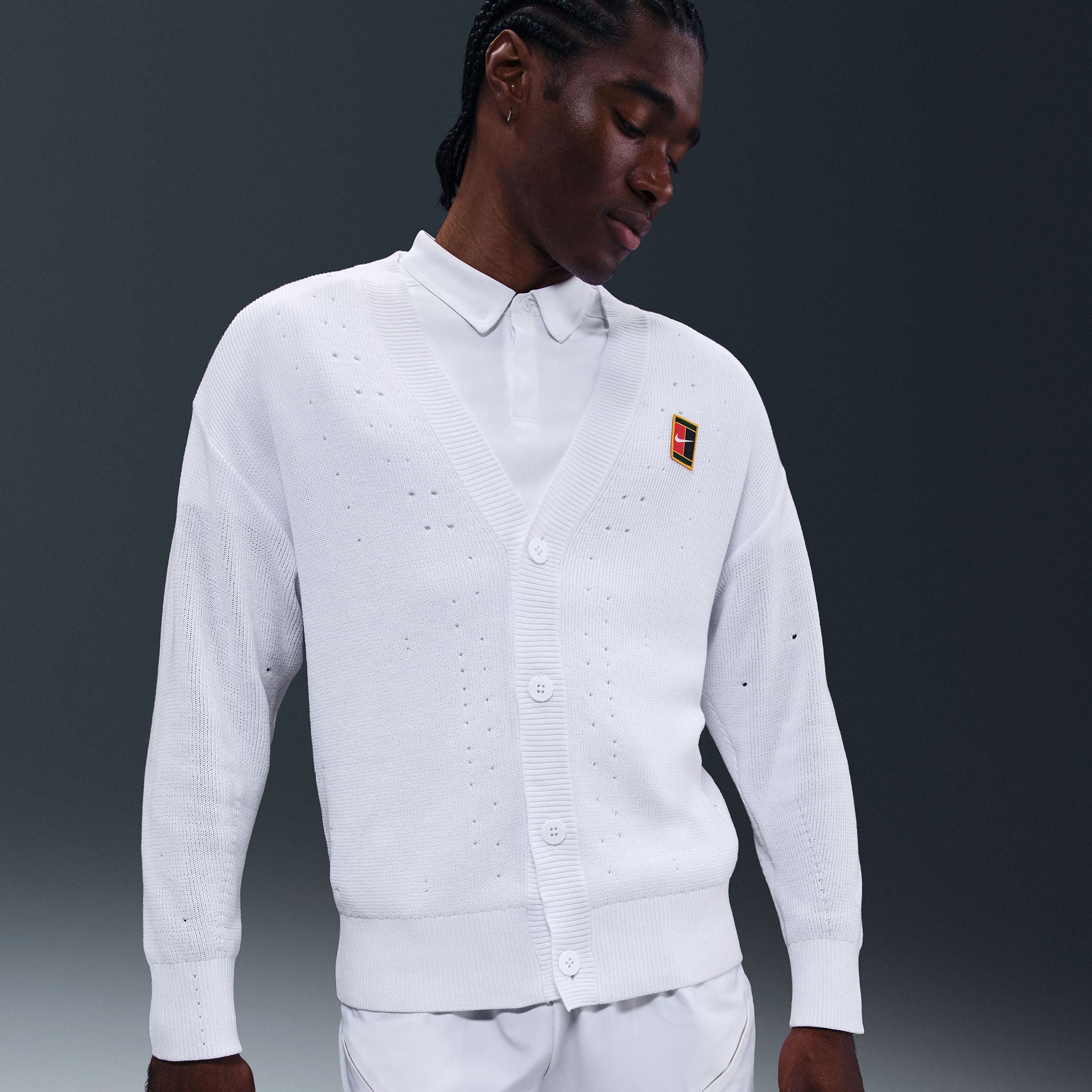 NikeCourt Slam London Tennisvest voor Heren - Wit | Tennis Only