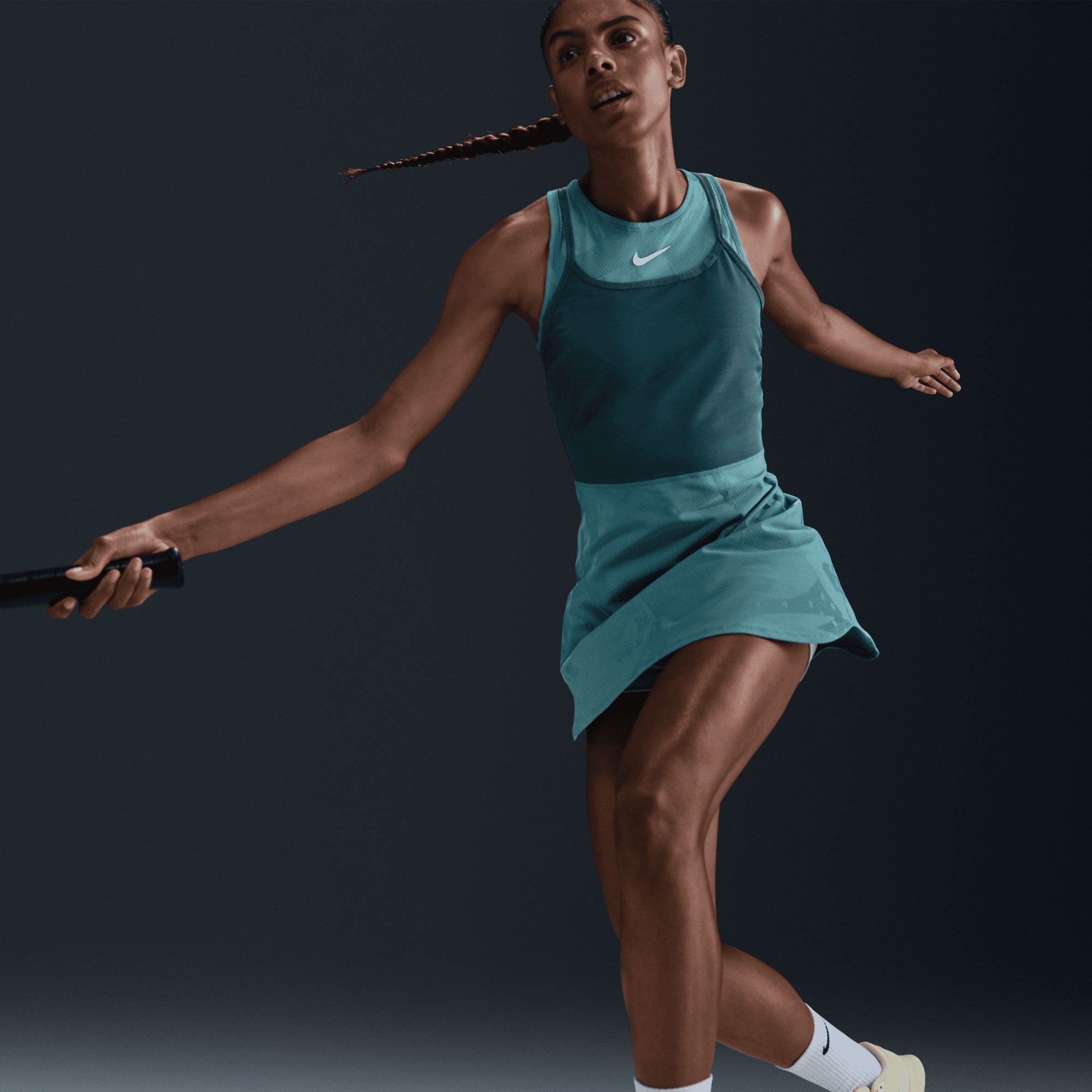 NikeCourt Slam Melbourne Women's Dri-FIT Tennis Dress - Green (5)
