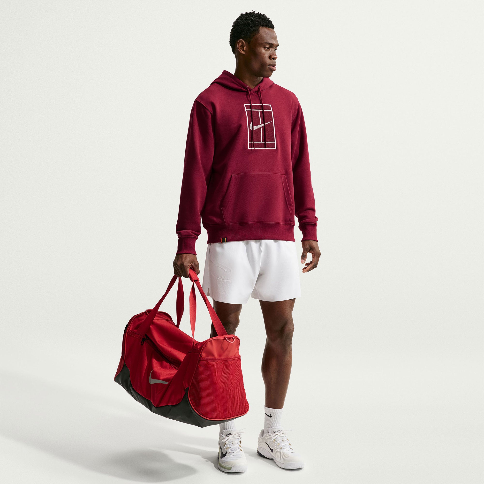 NikeCourt Slam Men's Dri-FIT Fleece Tennis Hoodie - Red (4)