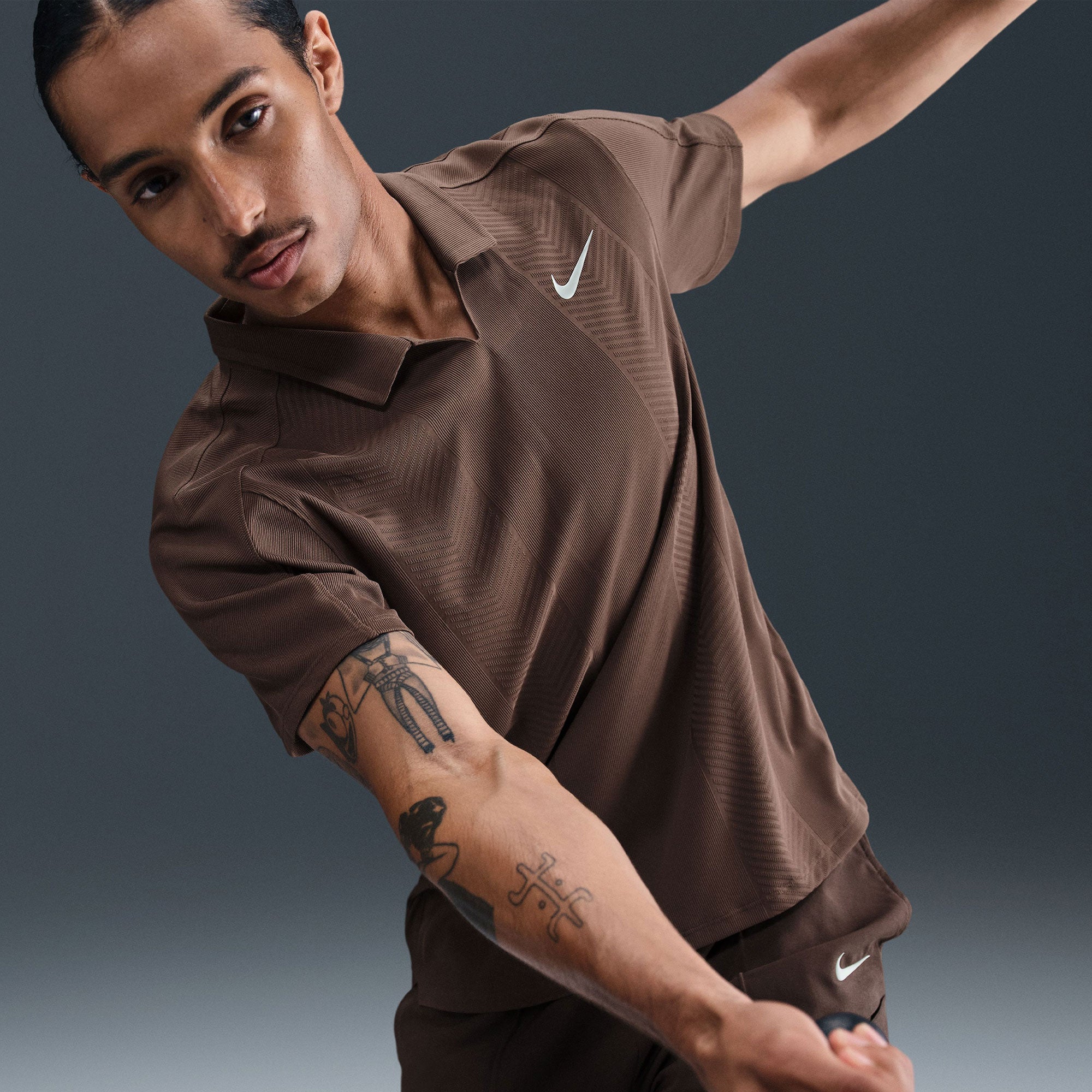 NikeCourt Slam New York Men's Dri-FIT ADV Tennis Polo - Brown (3)