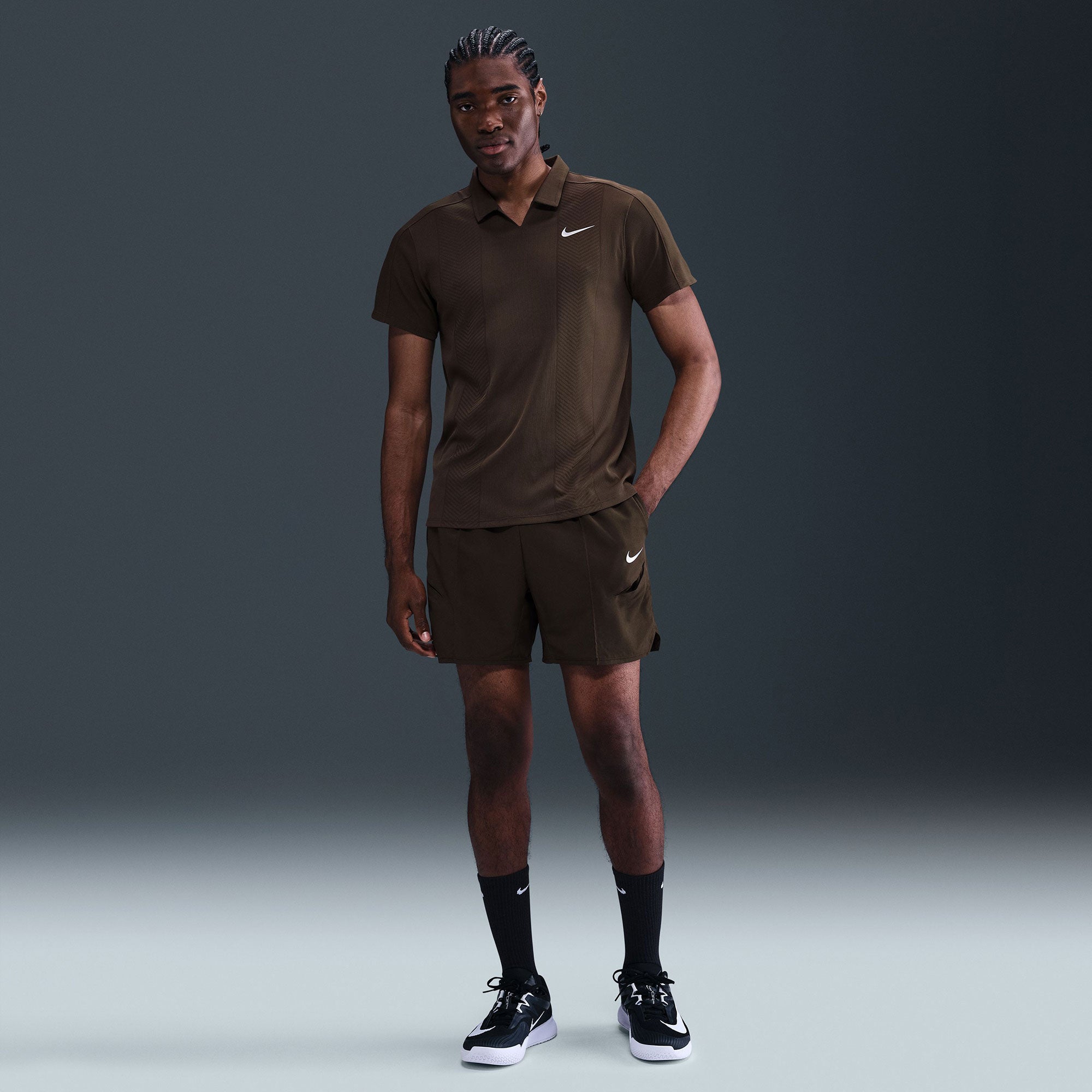 NikeCourt Slam New York Men's Dri-FIT 6-Inch Tennis Shorts - Brown (1)