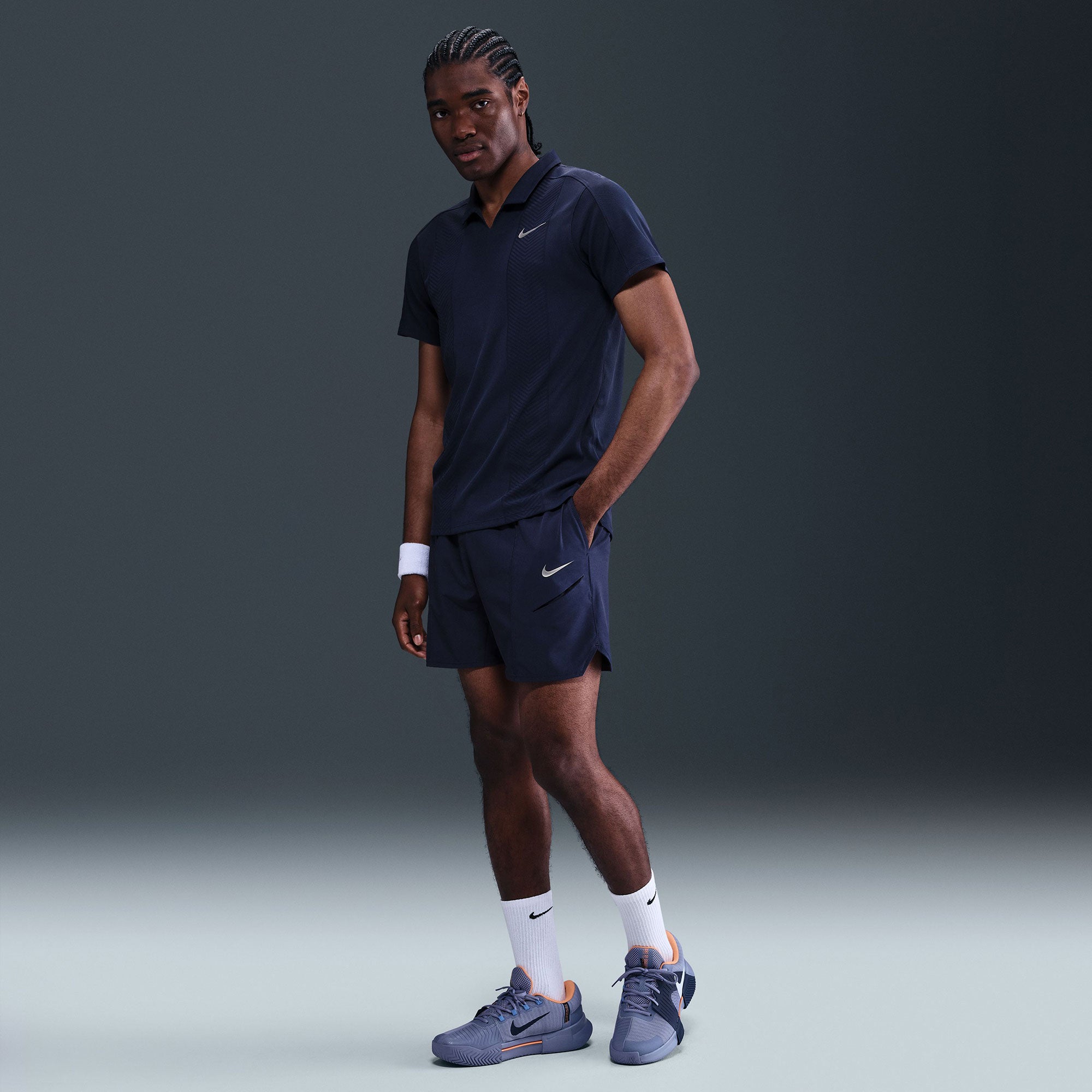 NikeCourt Slam New York Men's Dri-FIT 6-Inch Tennis Shorts - Dark Blue (1)