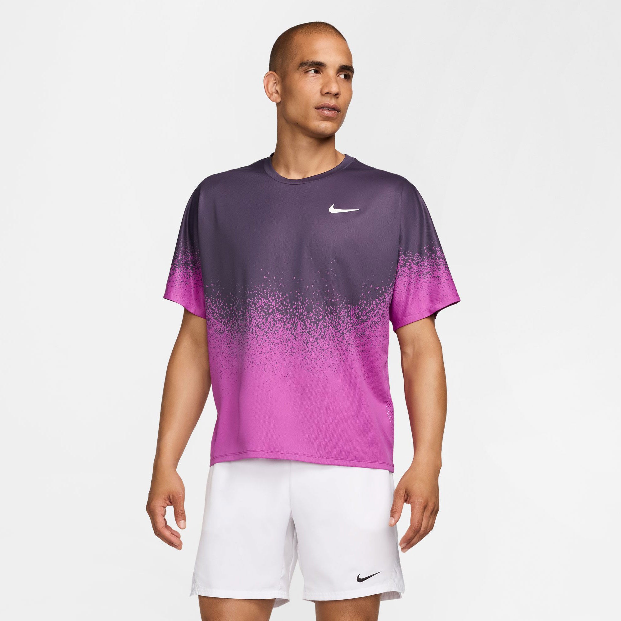 Nike court purple shirt on sale