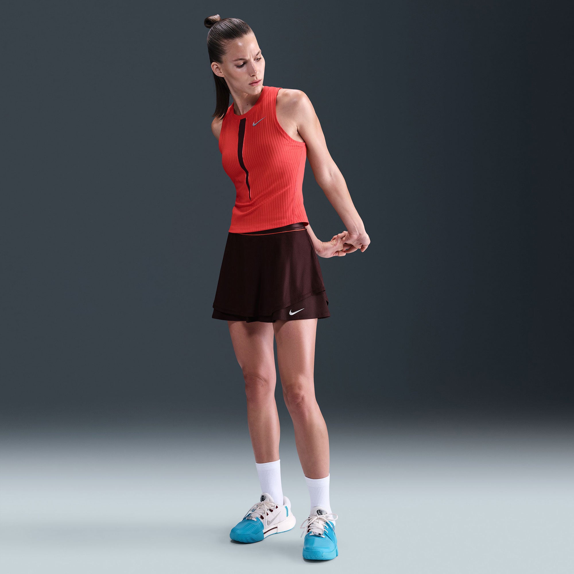 NikeCourt Slam New York Women's Dri-FIT High-Waisted Tennis Skirt - Red (1)