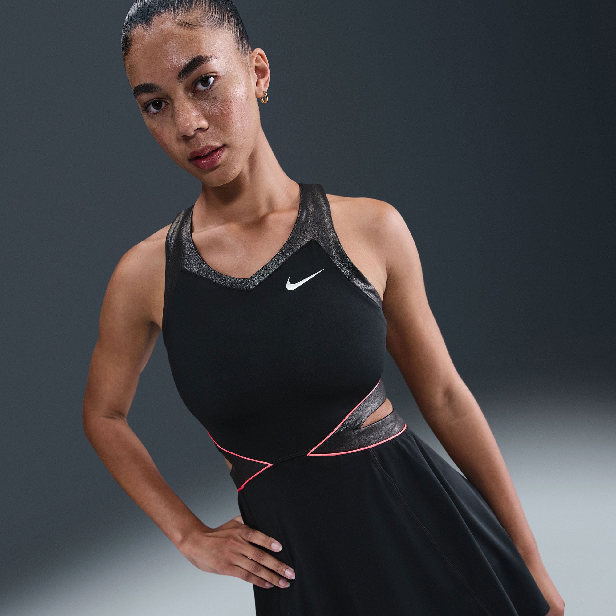 NikeCourt Slam New York Women's Dri-FIT Tennis Dress 2 - Black (3)