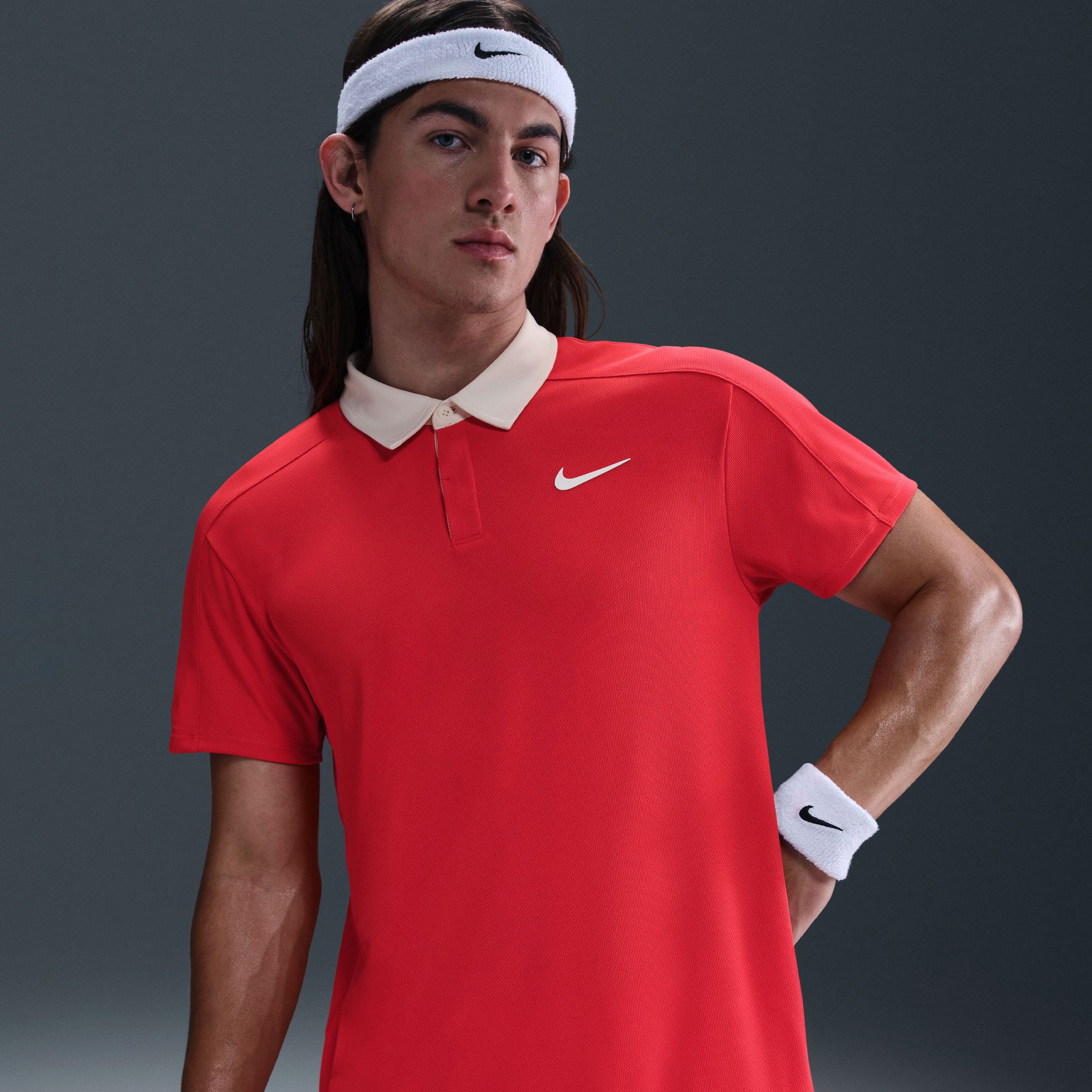 NikeCourt Slam RG Men's Dri-FIT ADV Tennis Polo - Red (1)