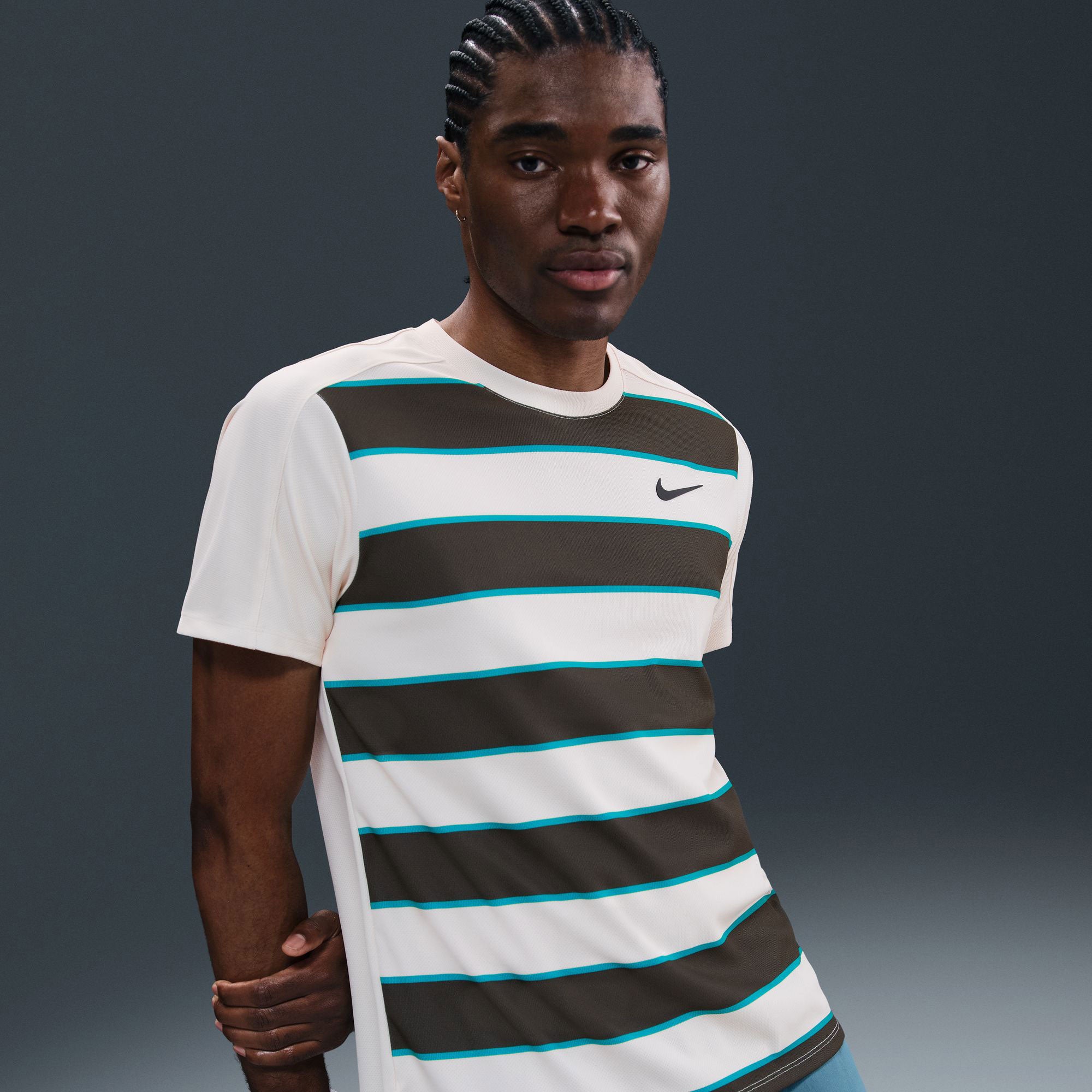 NikeCourt Slam RG Men's Dri-FIT ADV Tennis Shirt - White (1)