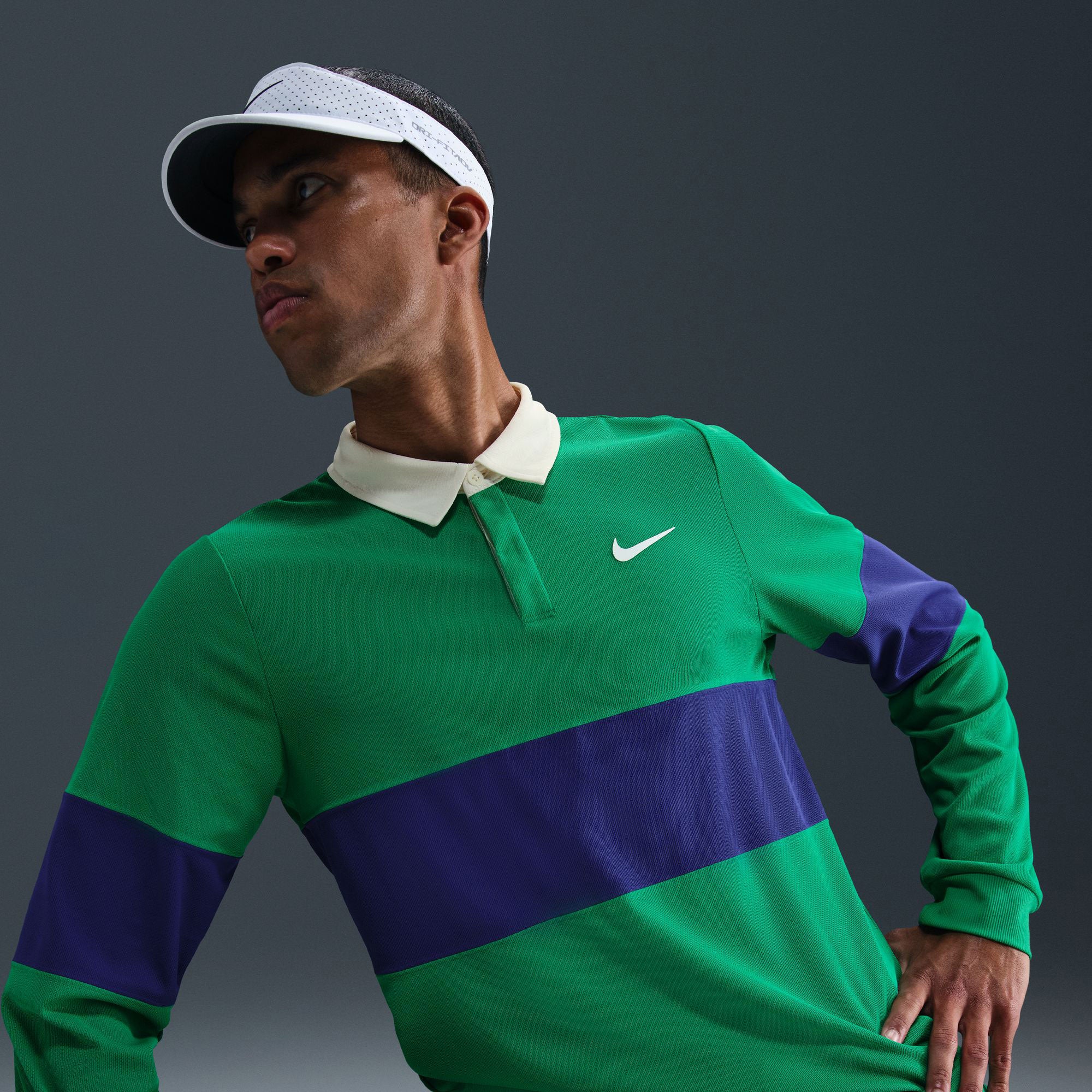 NikeCourt Slam RG Men's Dri-FIT Long Sleeve Tennis Polo - Green (3)
