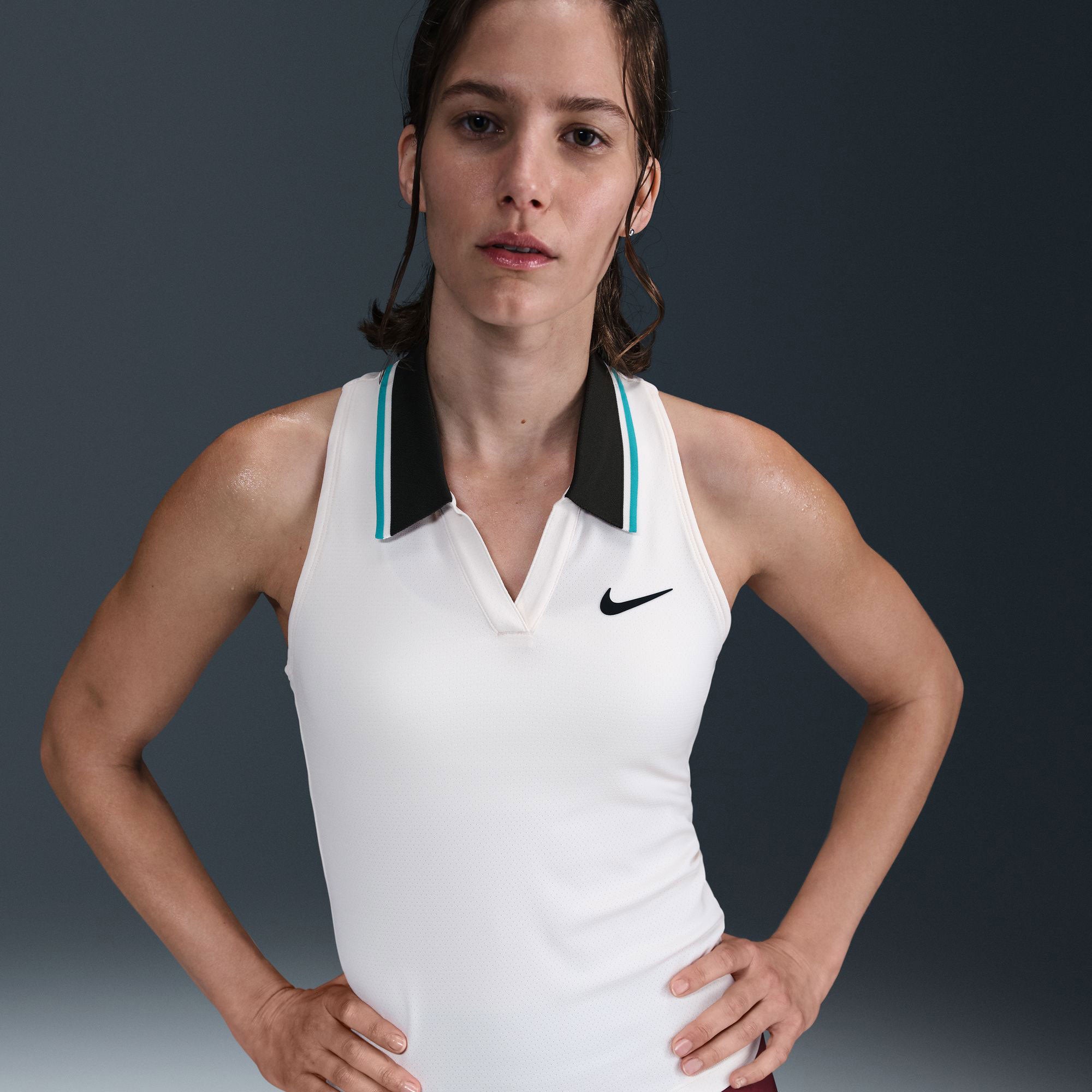 NikeCourt Slam RG Women's Dri-FIT Tennis Tank - White (1)
