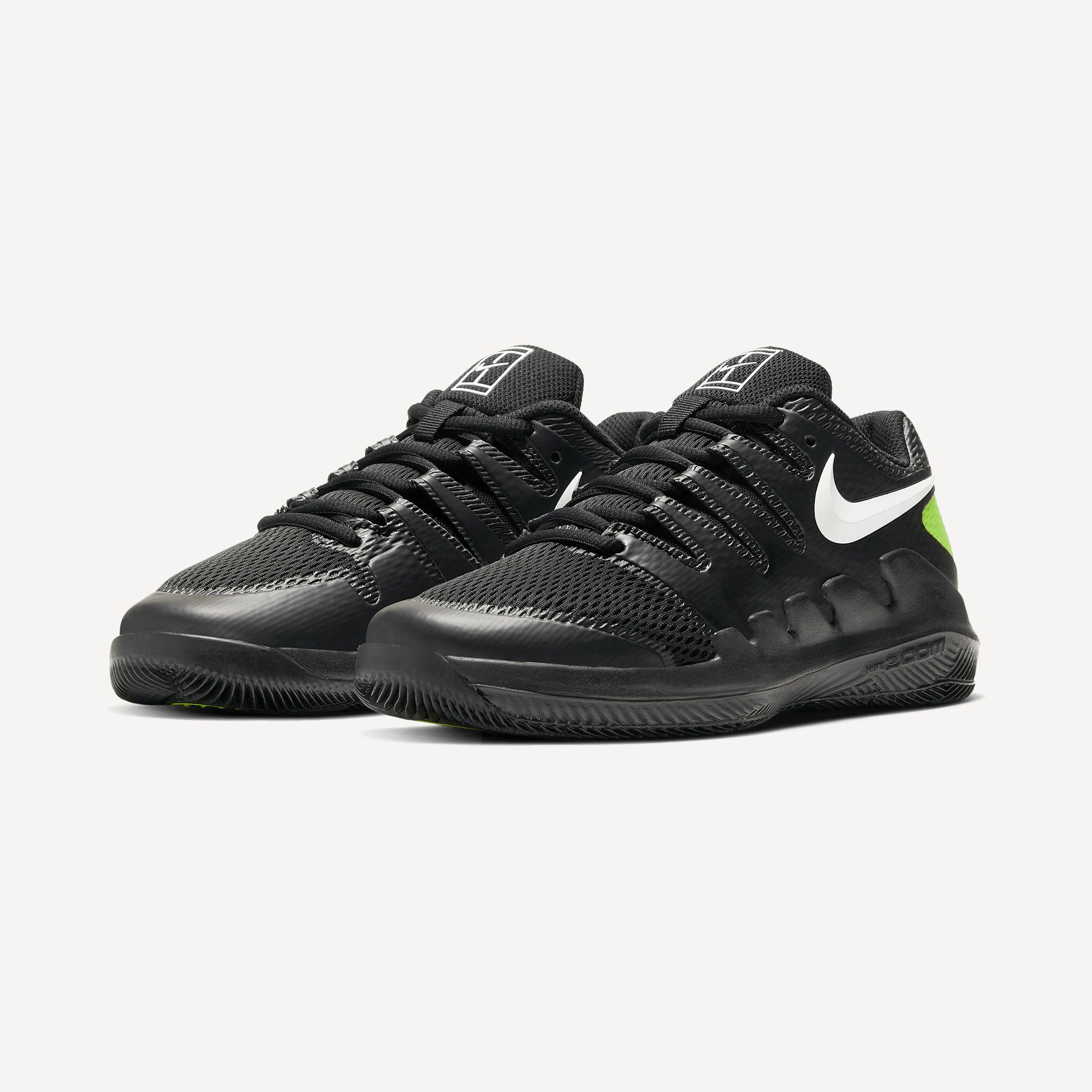 NikeCourt Vapor X Kids' Tennis Shoes - Black (4)