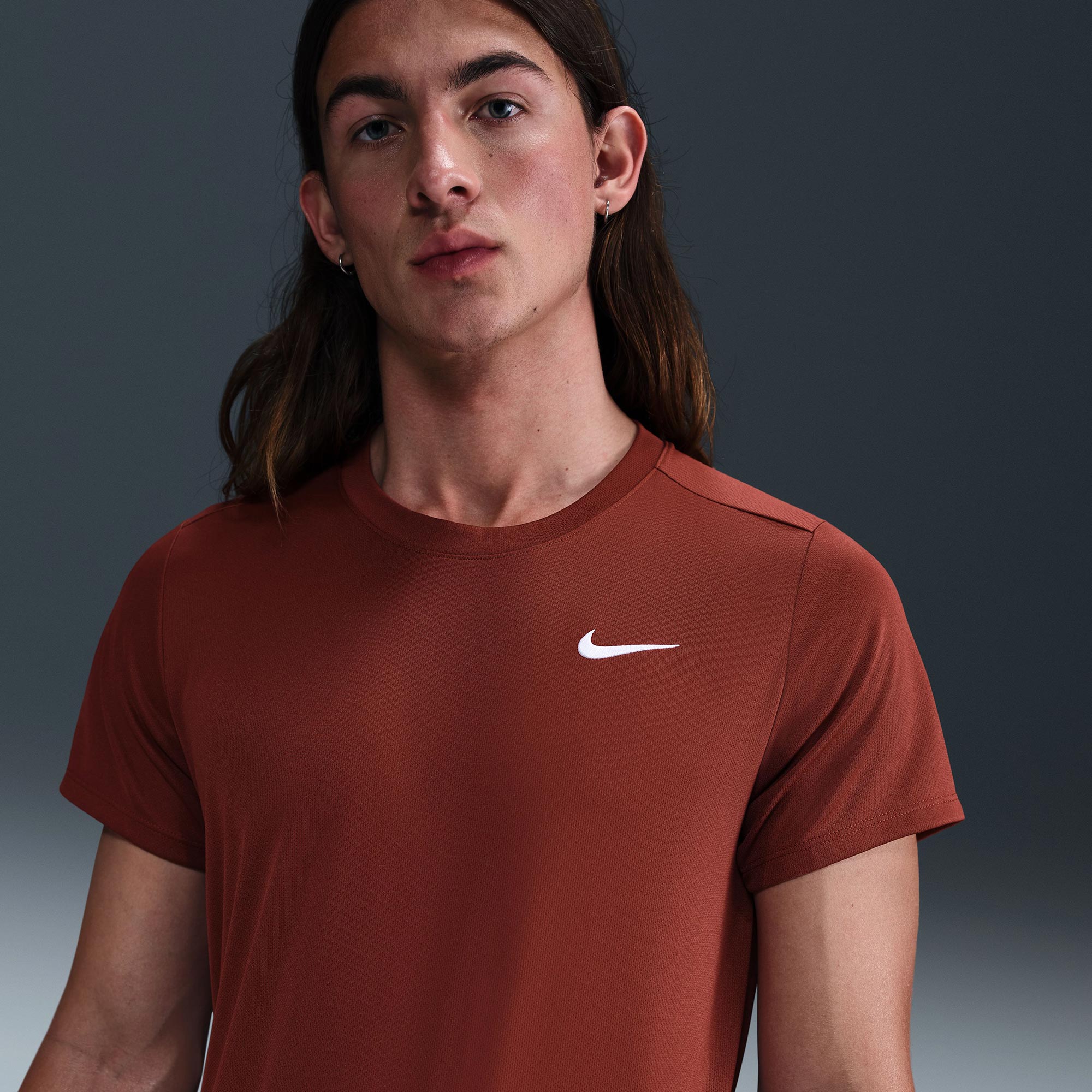 NikeCourt Victory Men's Dri-FIT Tennis Shirt - Red (1)