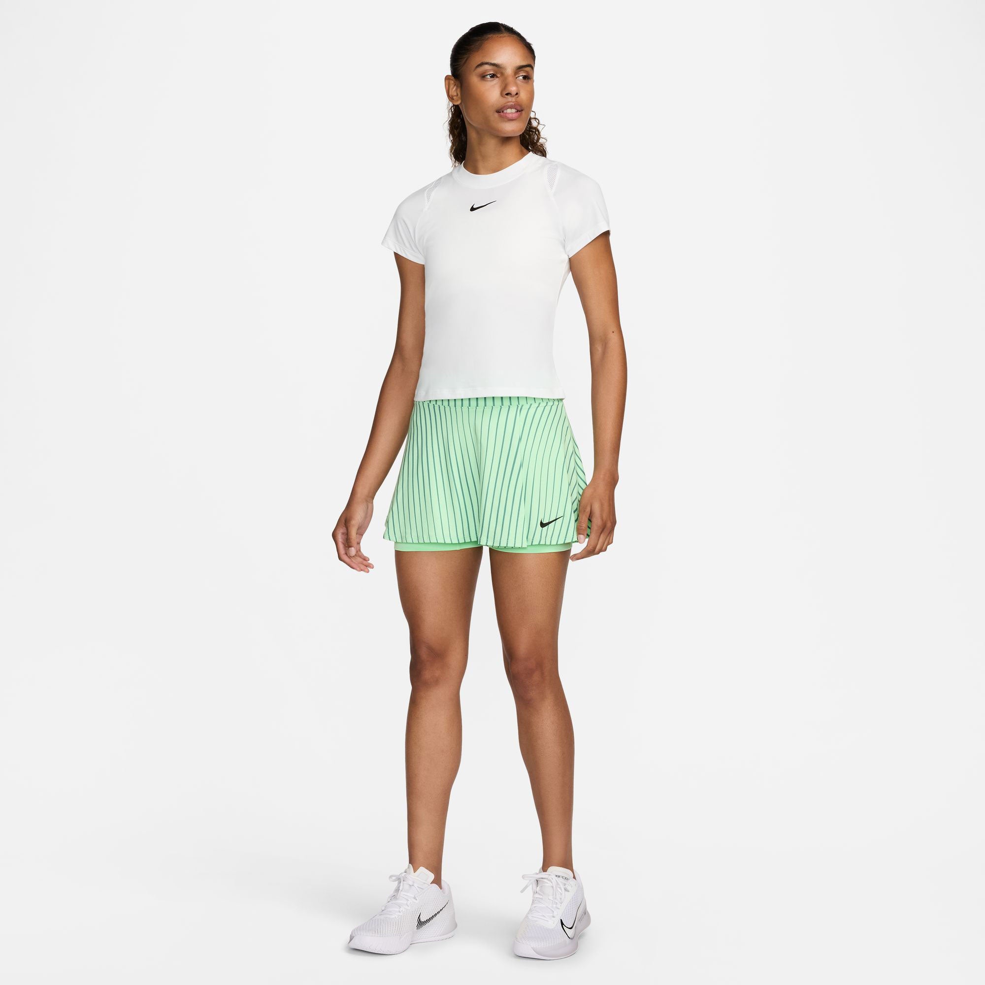 NikeCourt Victory Women's Dri-FIT Flouncy Printed Tennis Skirt - Green (6)