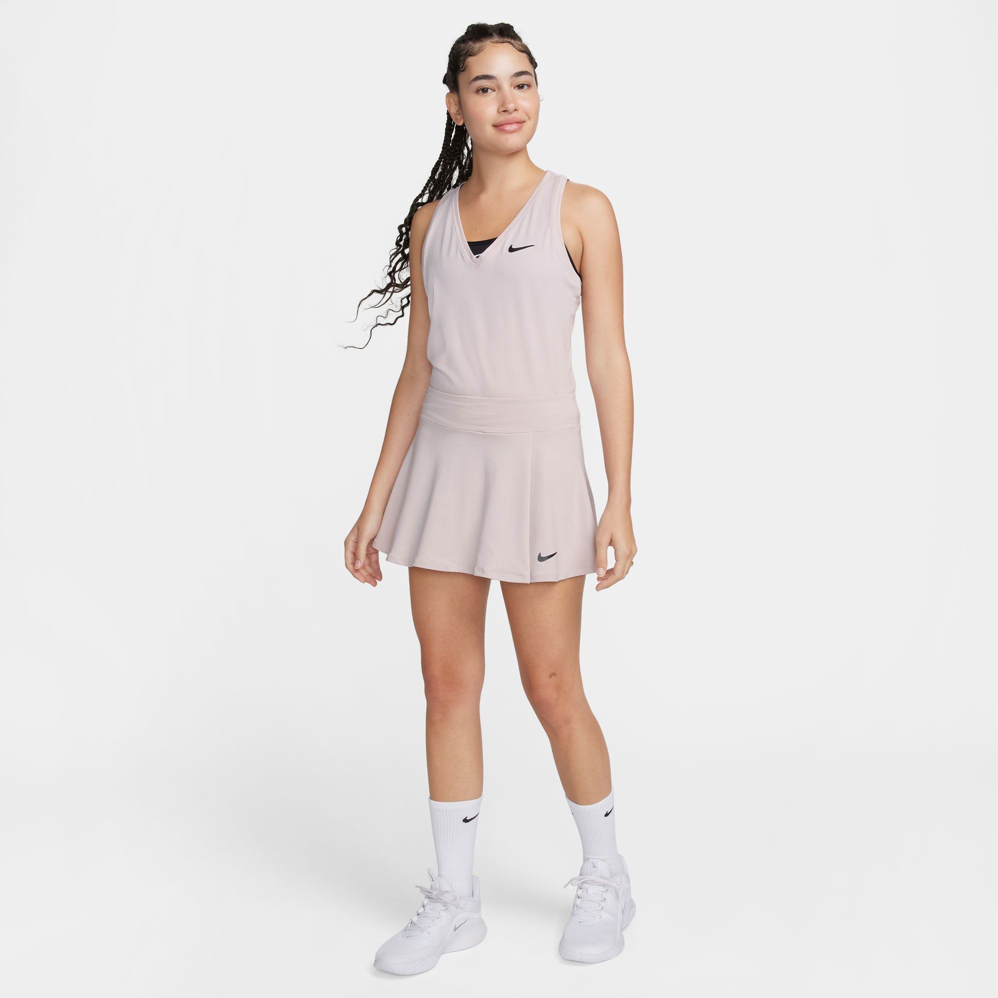 NikeCourt Victory Women's Dri-FIT Flouncy Tennis Skirt - Grey (6)