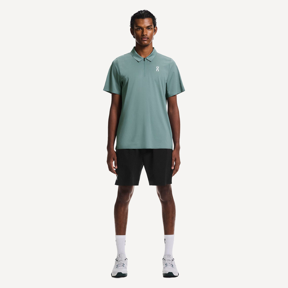 On Court Men's 7-Inch Tennis Shorts - Black (1)