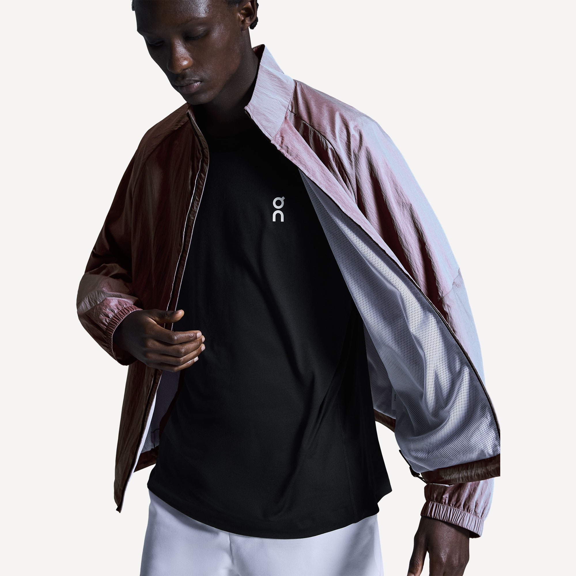 On Court Men's Tennis Jacket - Pink (6)
