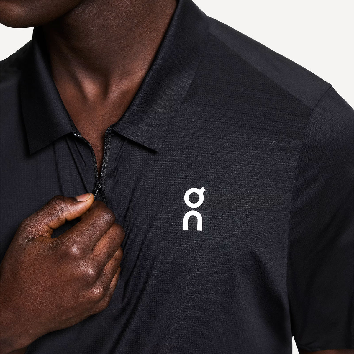 On Court Men's Tennis Polo - Black (5)