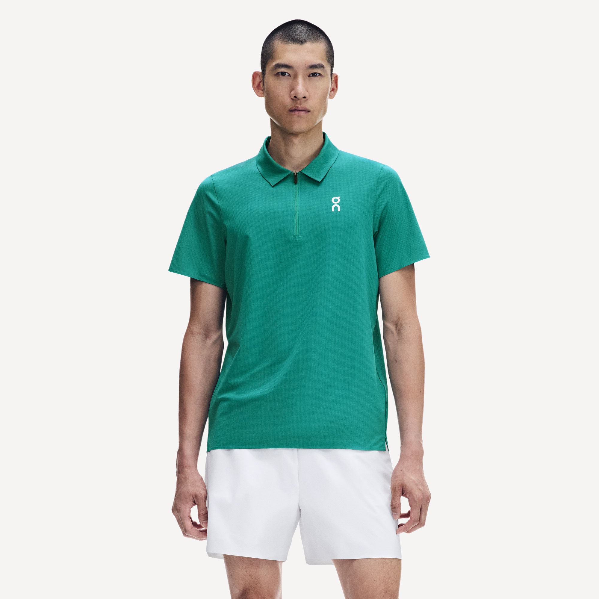 On Court Men's Tennis Polo - Green (1)