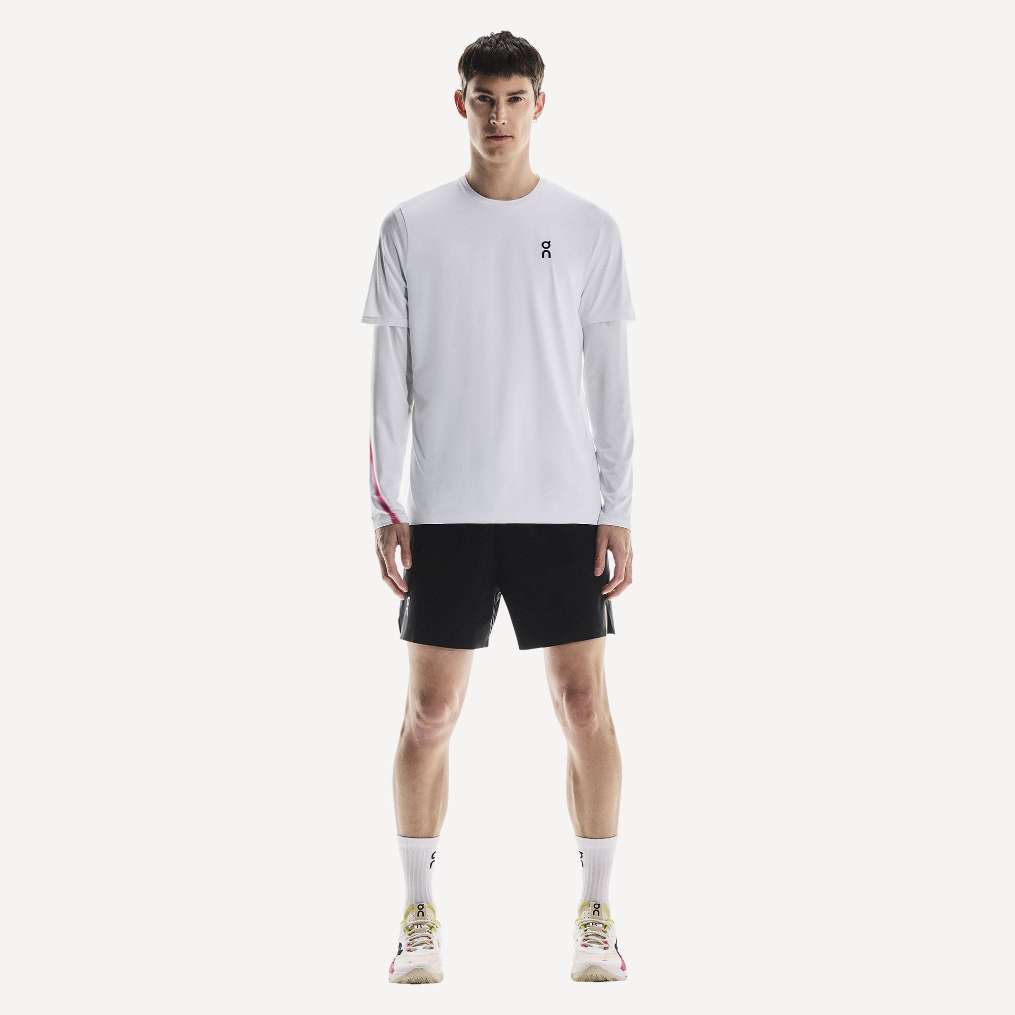 On Court Men's Tennis Shirt - White (6)