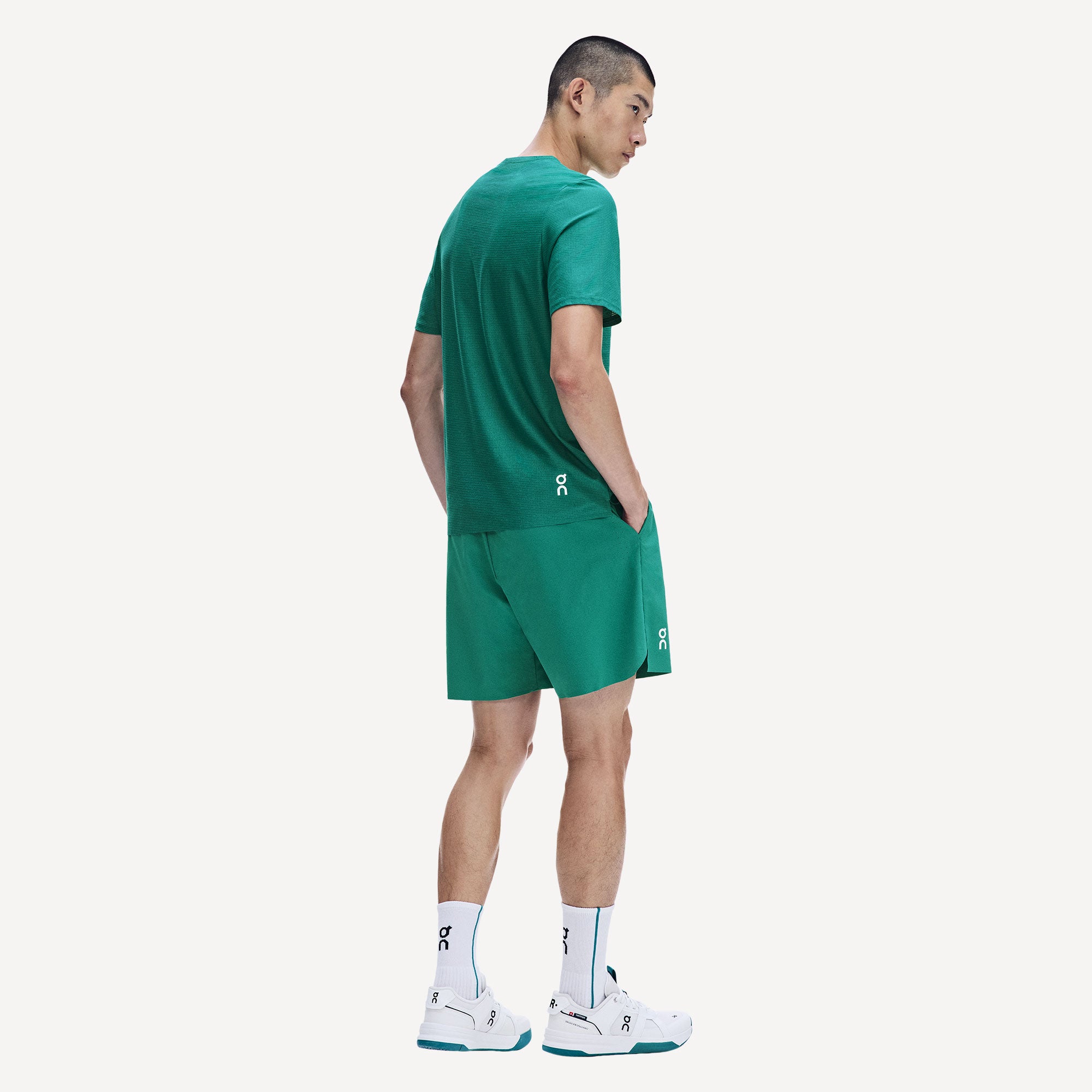 On Court Men's Tennis Shirt - Green (4)