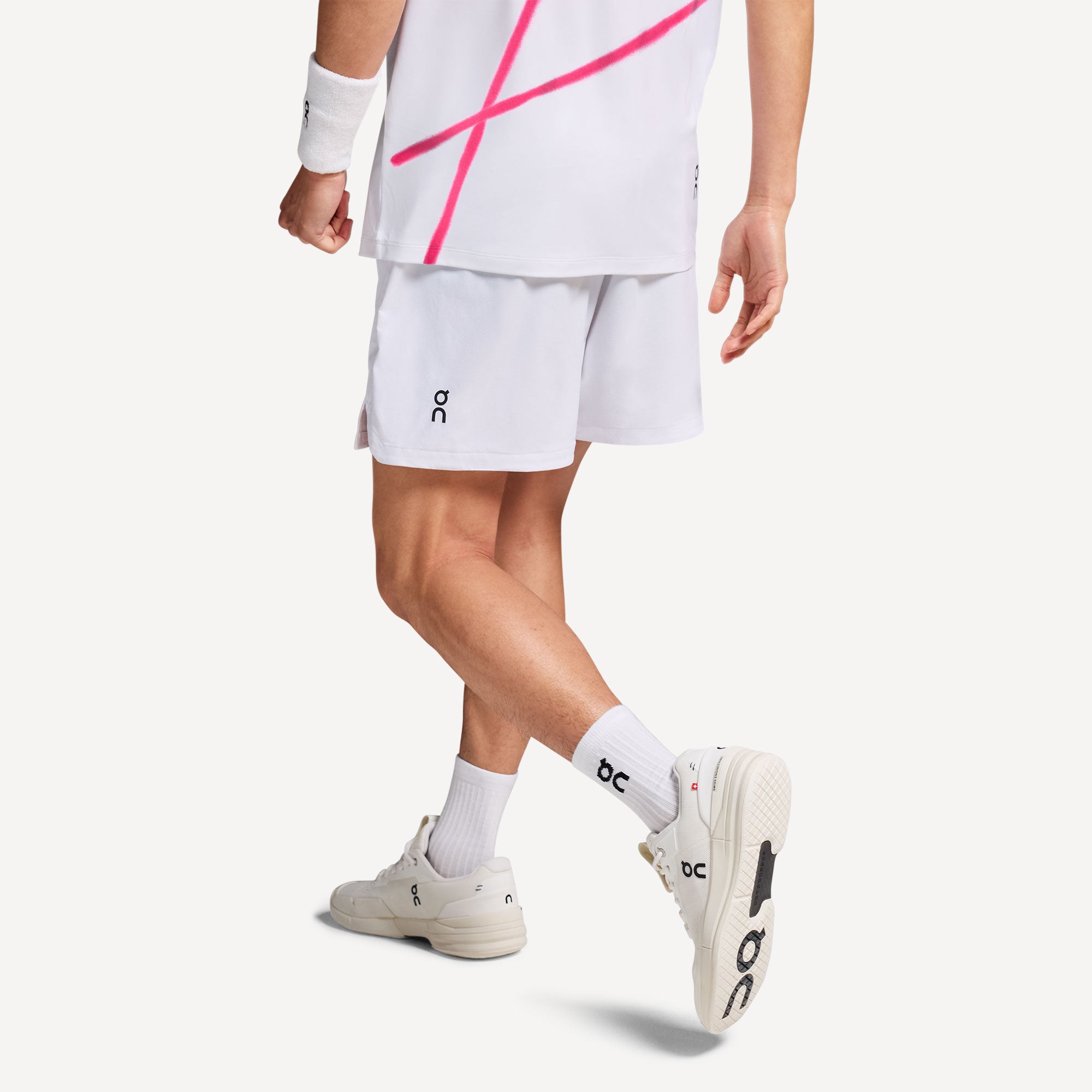 On Court Men's Tennis Shorts - White (2)