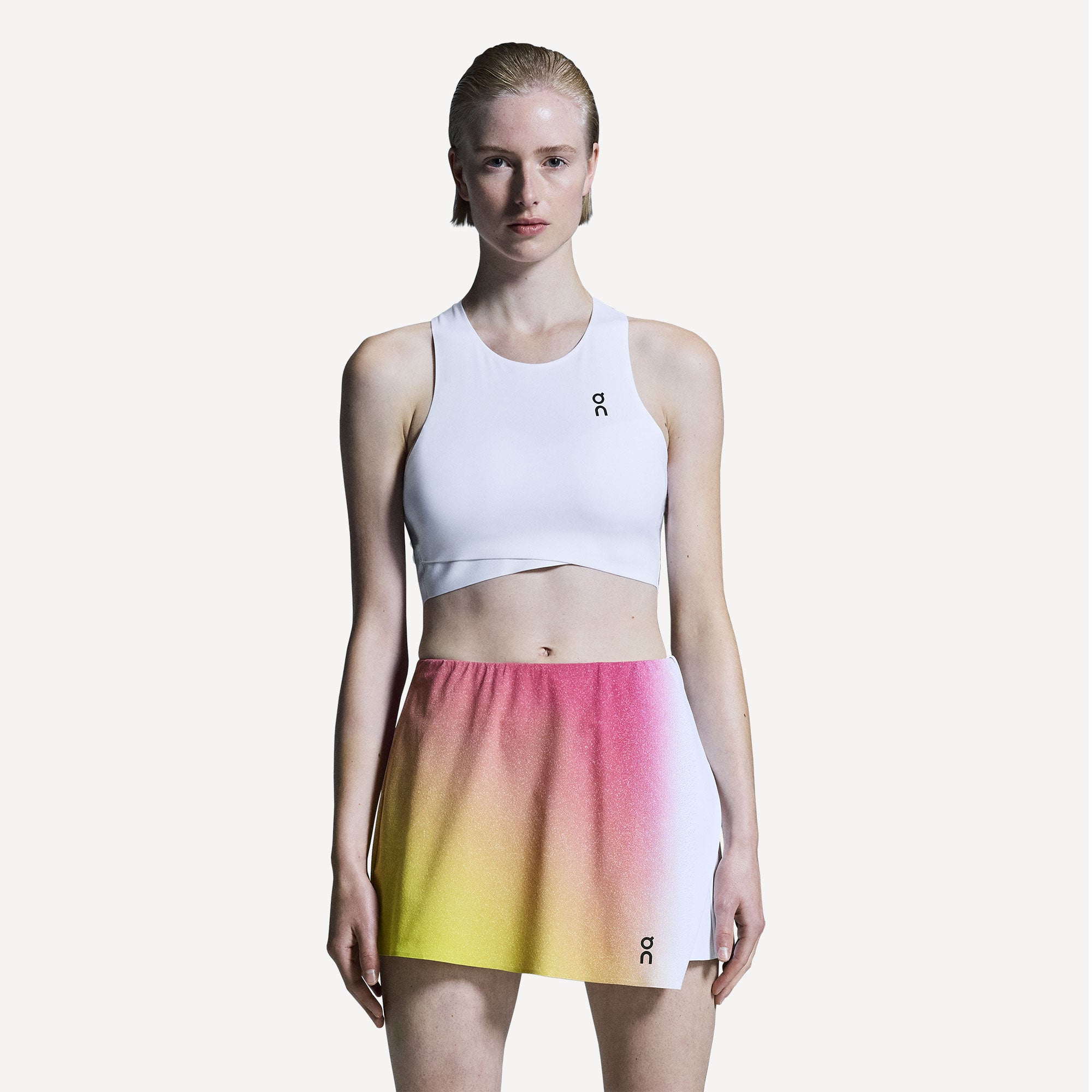 On Court Women's Tennis Crop Top - White (1)