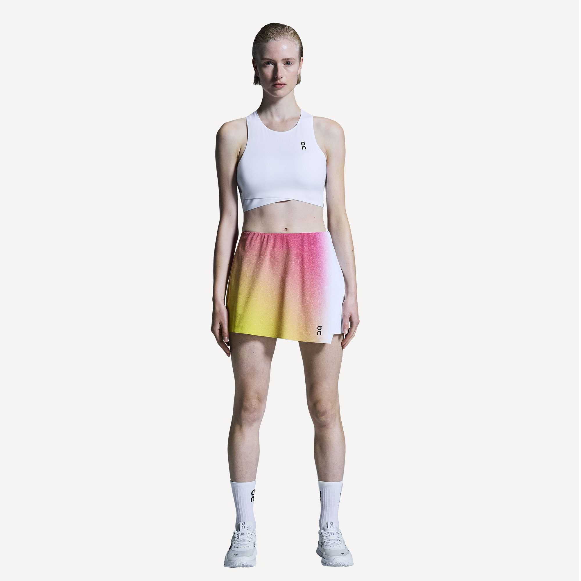 On Court Women's Tennis Crop Top - White (3)