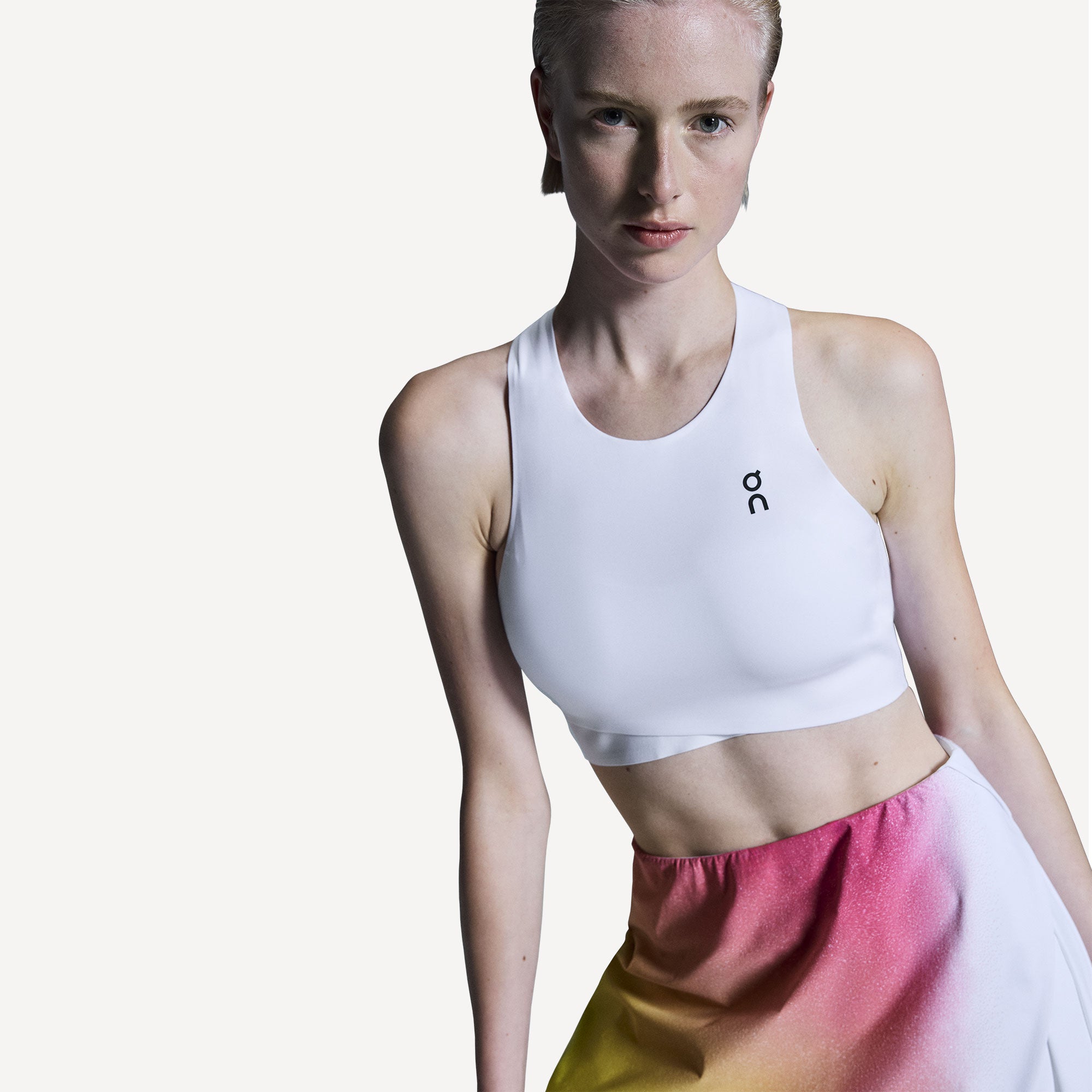 On Court Women's Tennis Crop Top - White (5)
