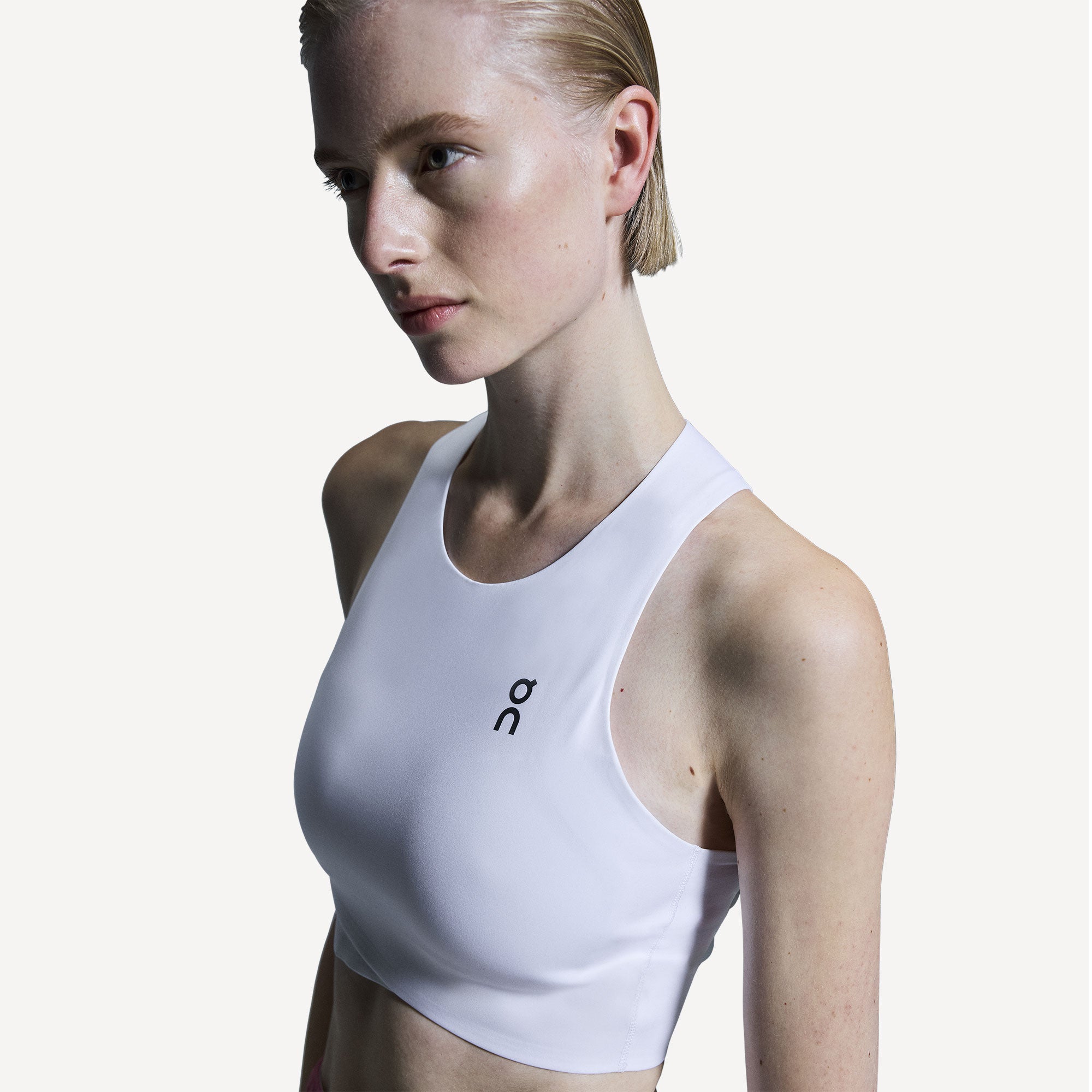 On Court Women's Tennis Crop Top - White (7)
