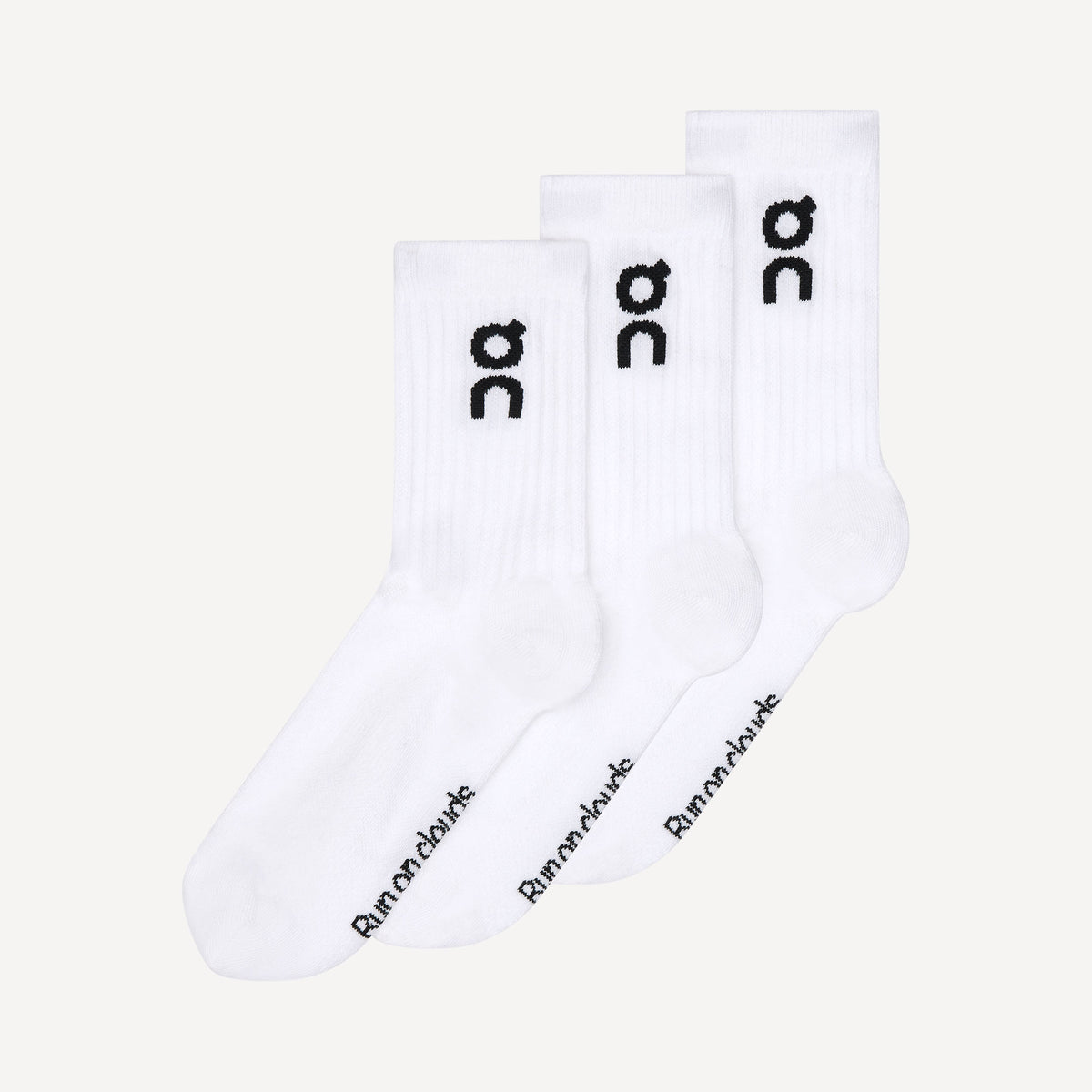 On Logo Sock High 3-Pack - White (1)