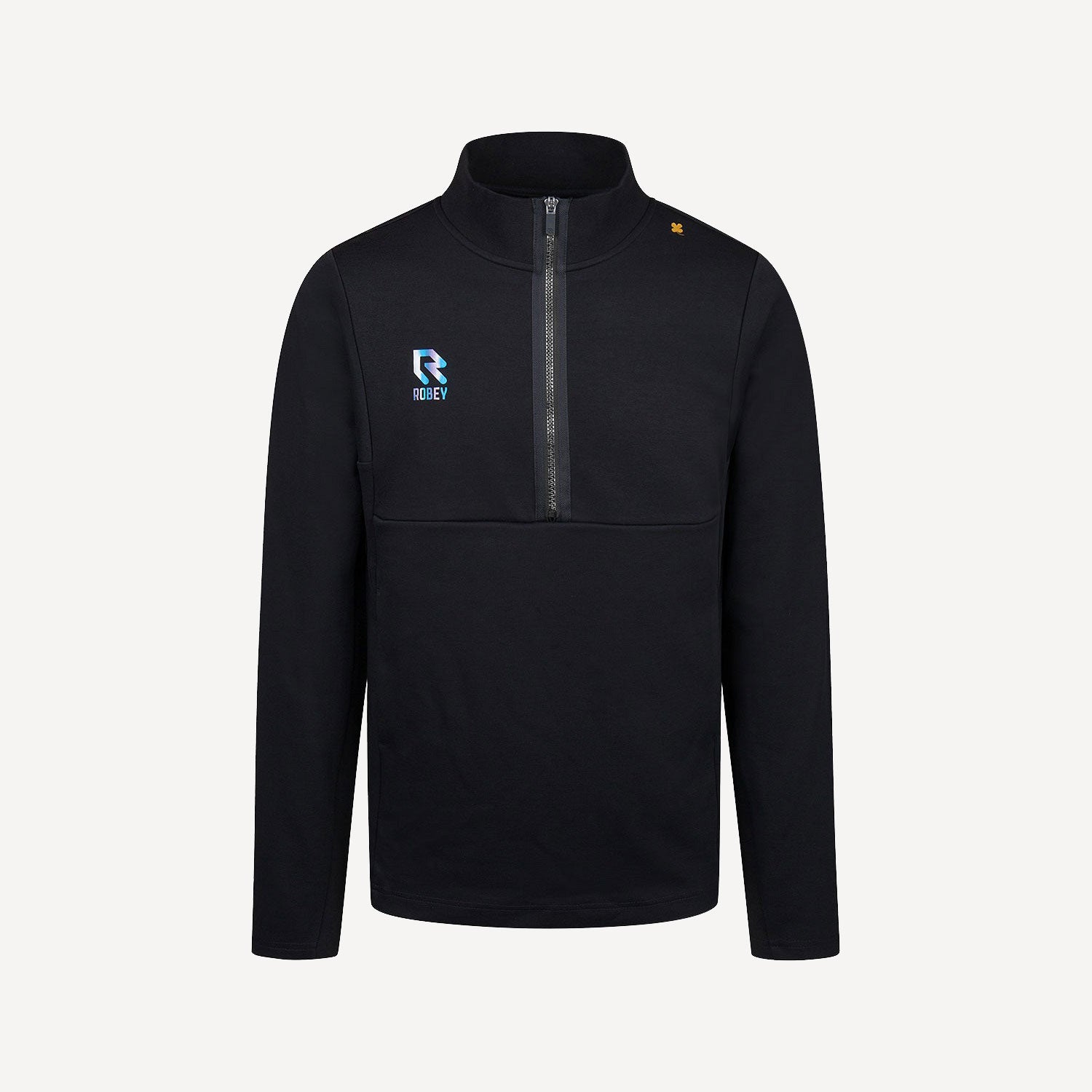 Robey Off Pitch Men's Cotton Half-Zip Top - Black (1)