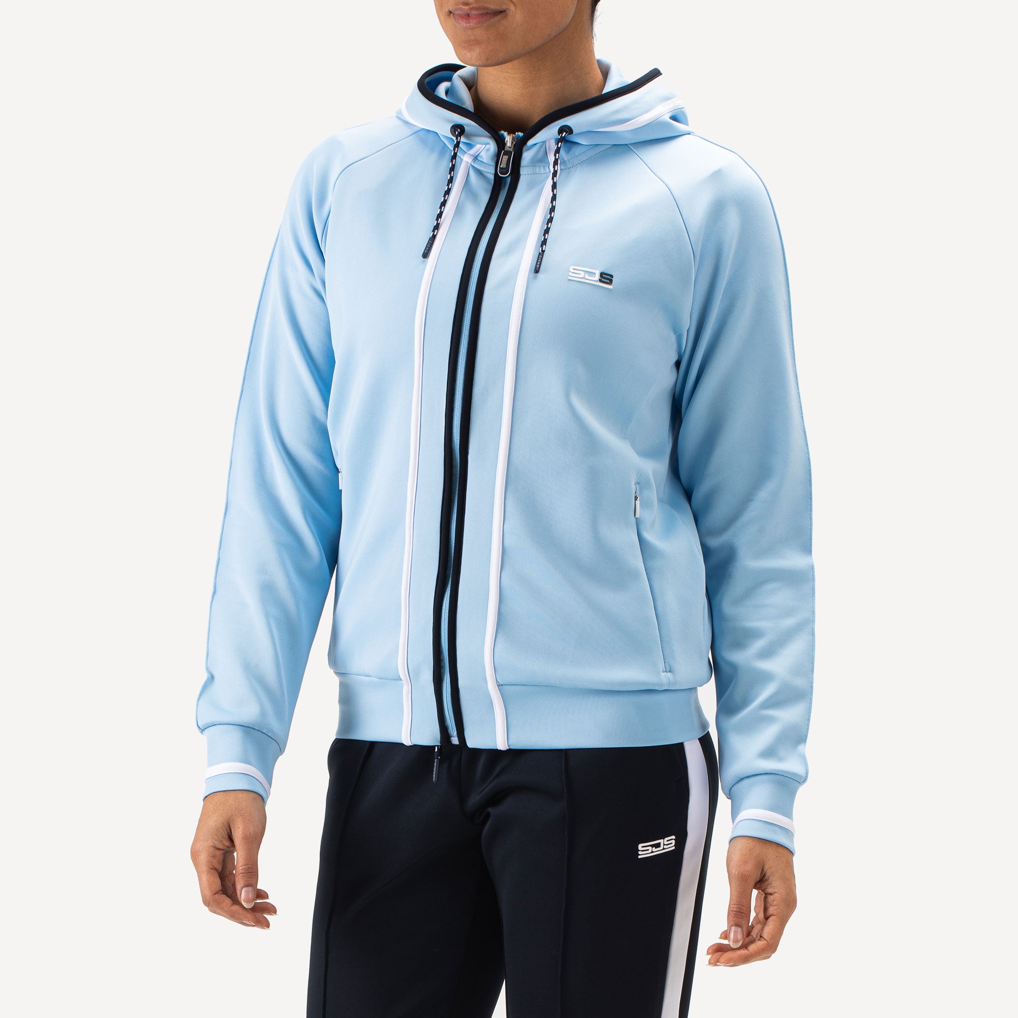 Sjeng Sports Fathia Women's Hooded Tennis Jacket - Blue (1)