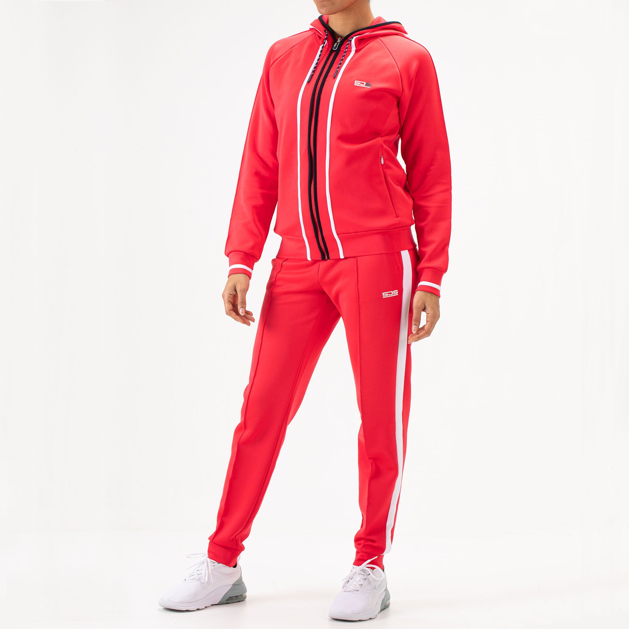 Sjeng Sports Fathia Women's Hooded Tennis Jacket - Red (3)