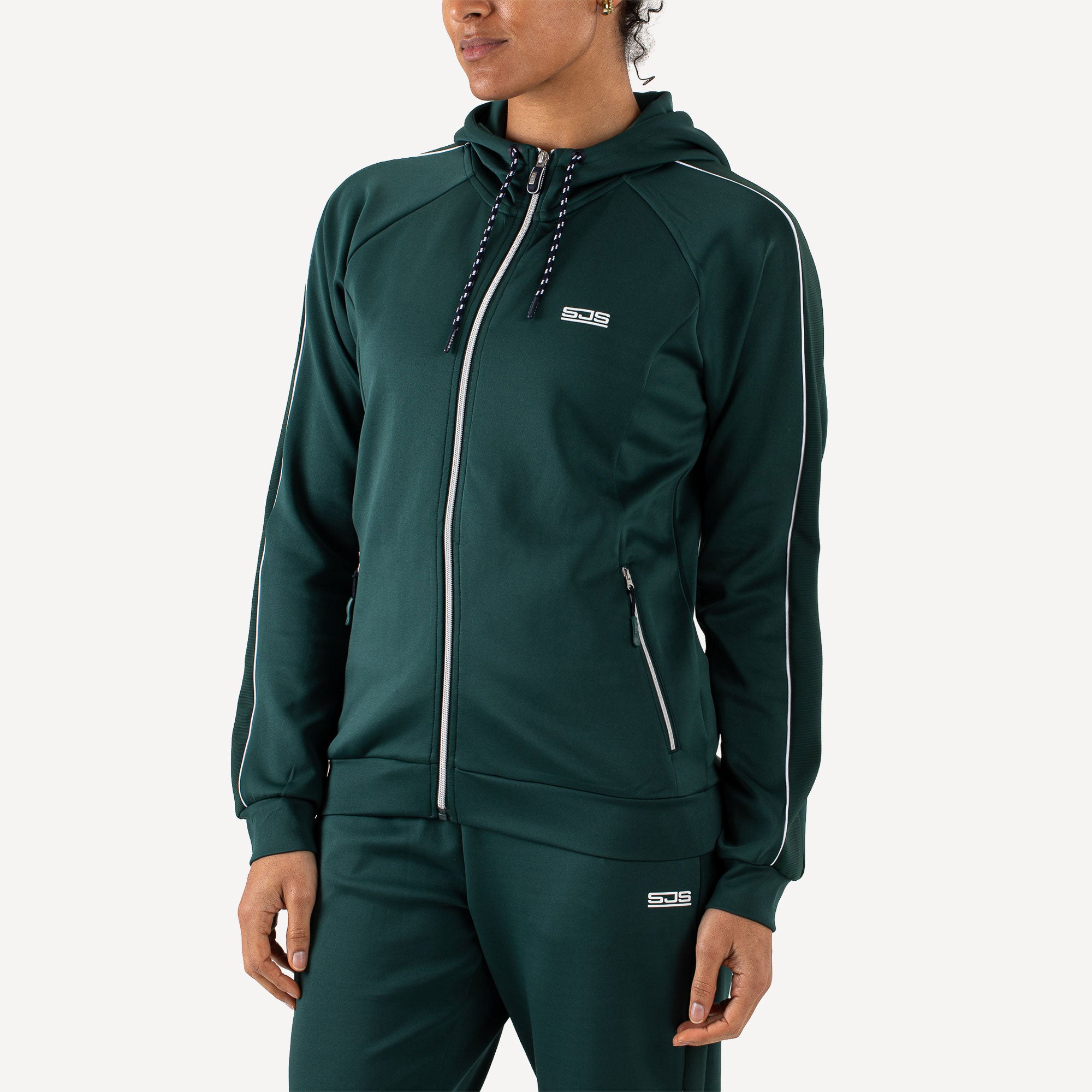 Sjeng Sports Felipa Women's Hooded Tennis Jacket - Green (1)