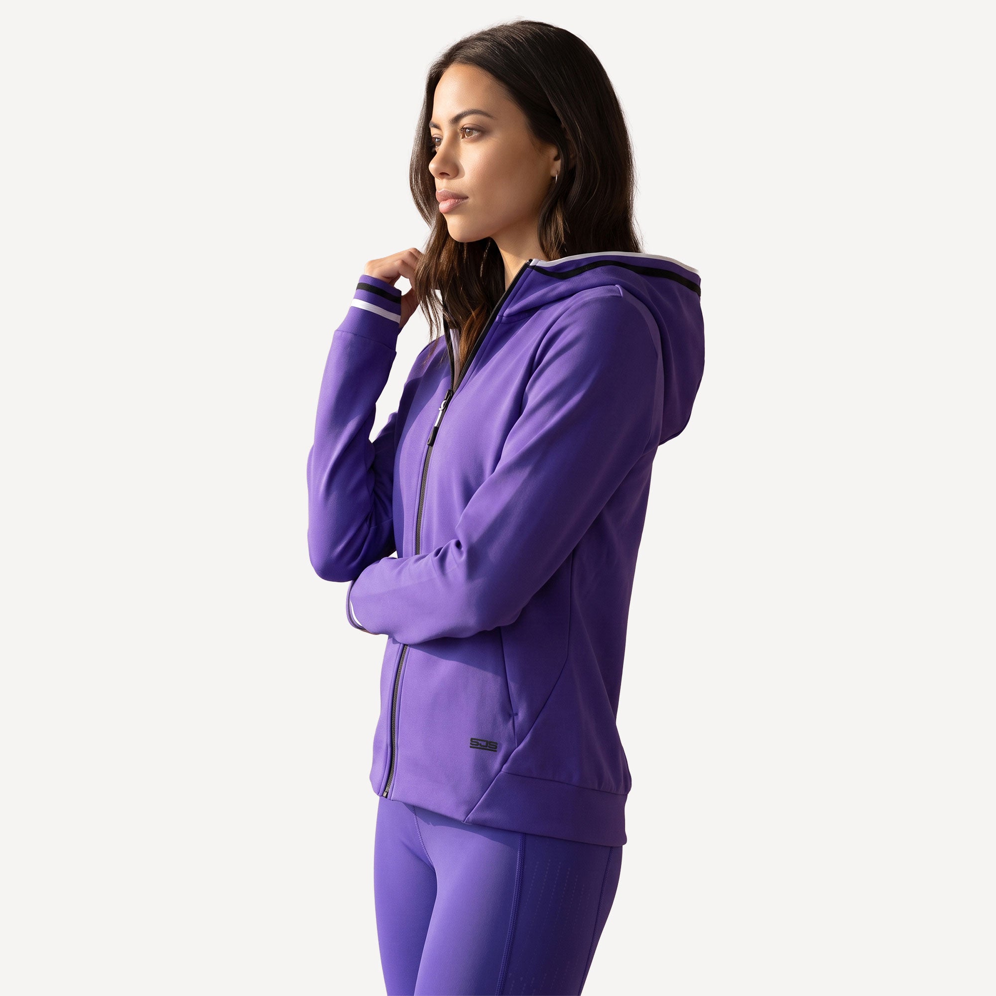 Sjeng Sports Filomena Women's Hooded Tennis Jacket - Purple (4)