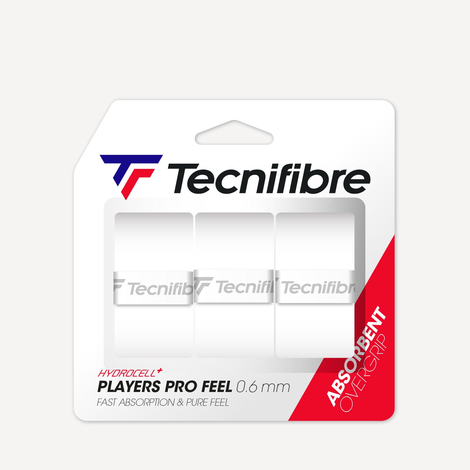 Tecnifibre Players Pro Feel 3 Tennis Overgrip - White (1)