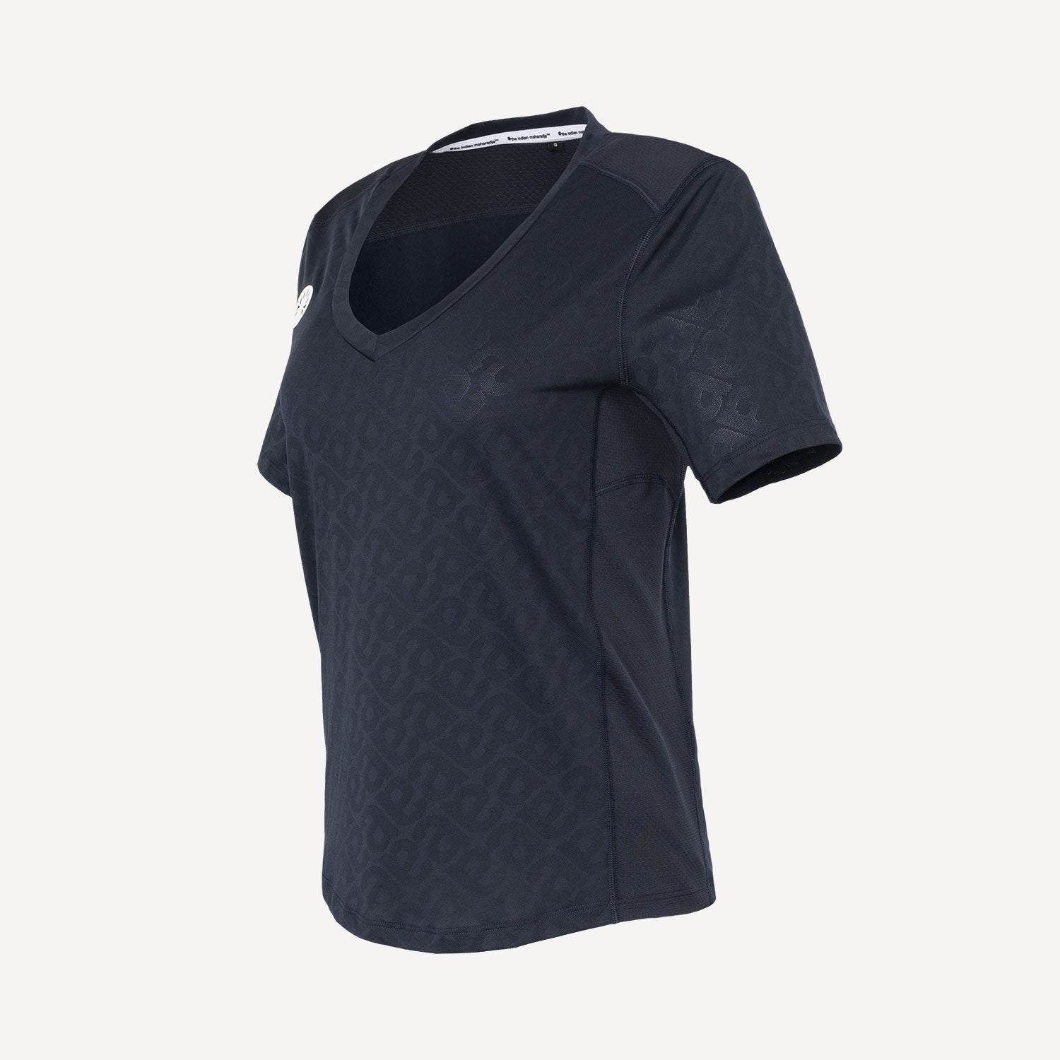 The Indian Maharadja Kadiri Women's Jacquard Tennis Shirt - Dark Blue (4)
