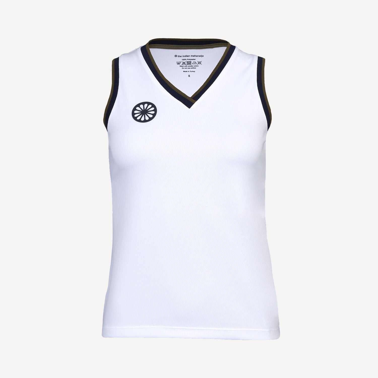 The Indian Maharadja Kadiri Women's Pique Tennis Tank - White (1)