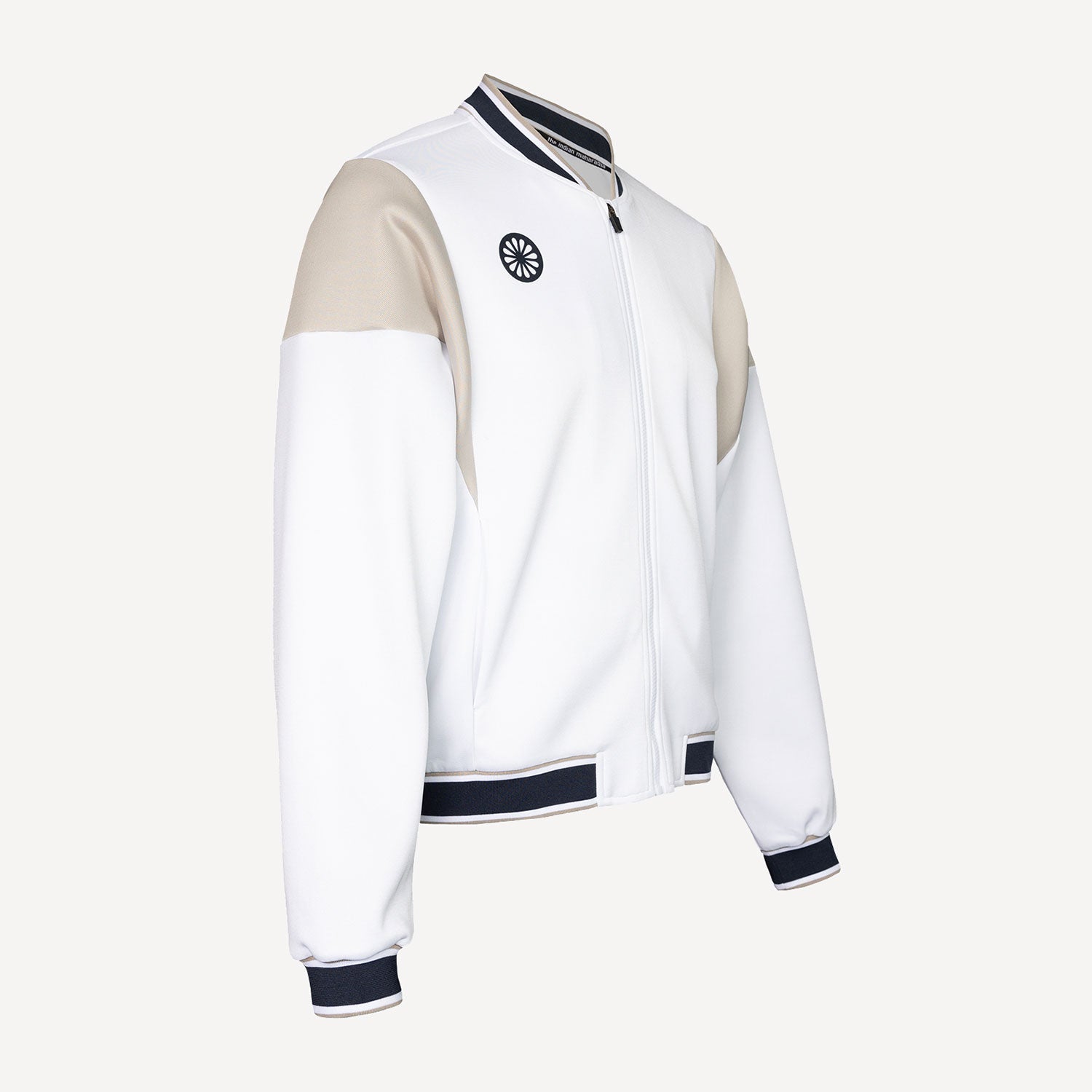 The Indian Maharadja Men's Pique Bomber Tennis Jacket - White (2)