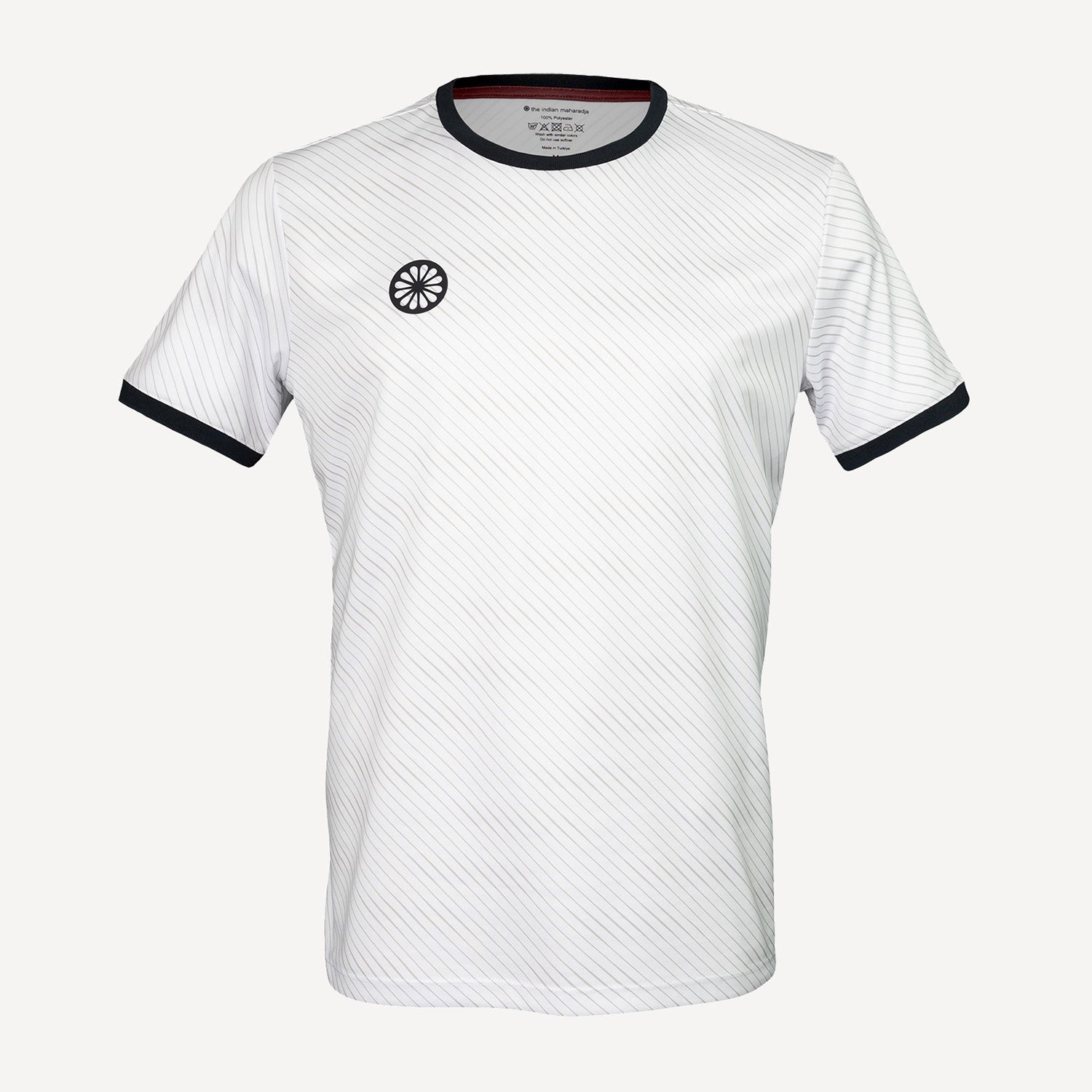 The Indian Maharadja Men's Pique Printed Tennis Shirt - White (1)