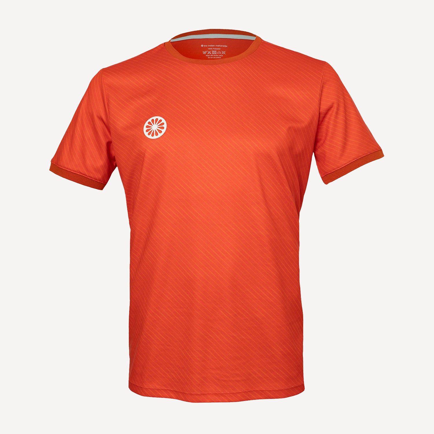 The Indian Maharadja Men's Pique Printed Tennis Shirt - Orange (1)