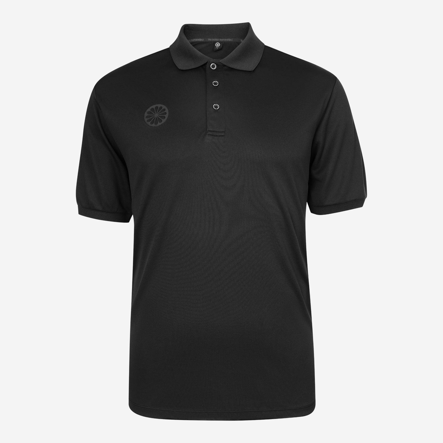 The Indian Maharadja Men's Pique Tennis Polo - Black (3)