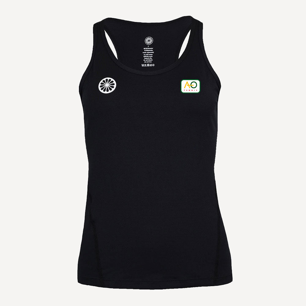The Indian Maharadja Performance Women's Tennis Tank - Aeolus Oledo - Black (1)